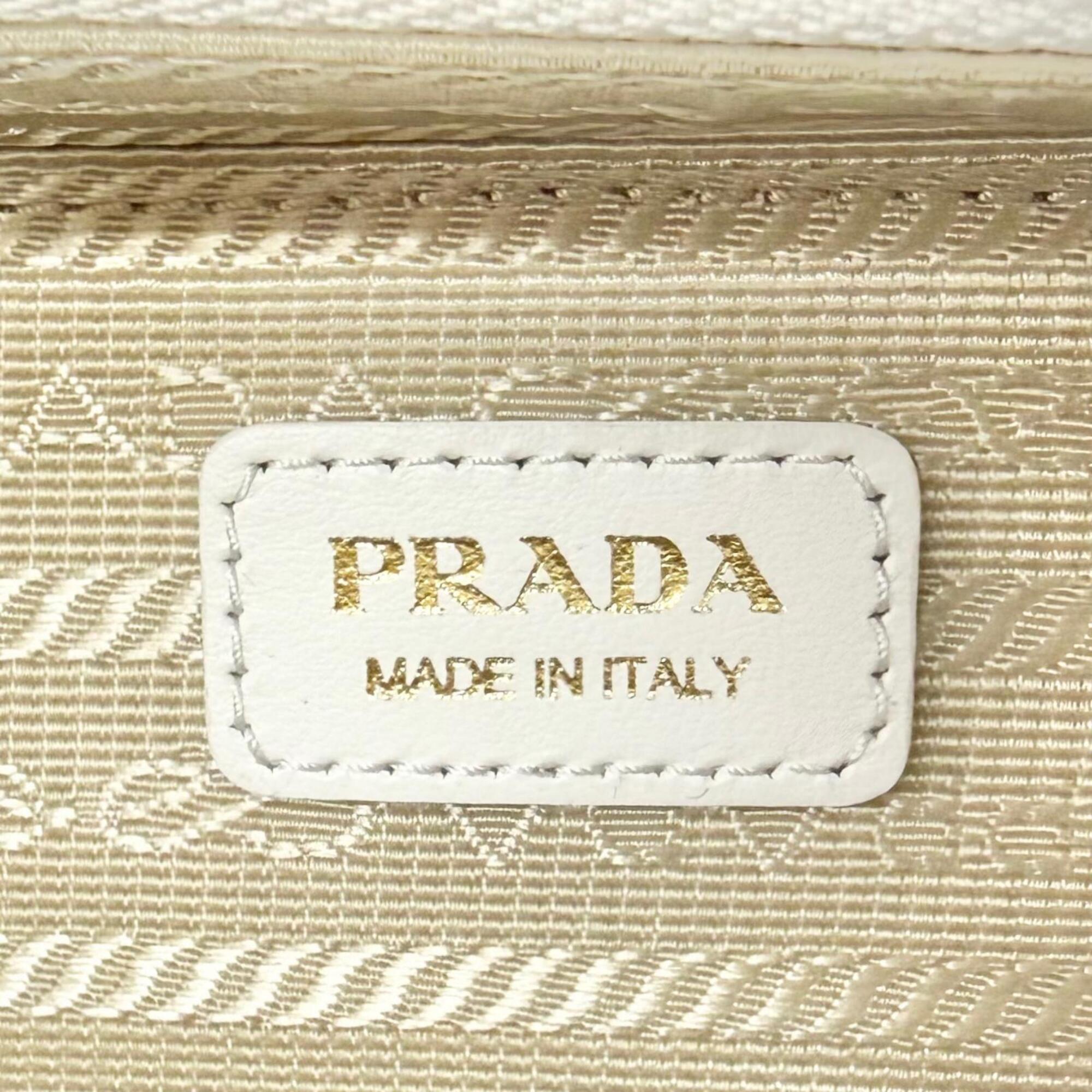 Prada White Leather Pouch (Pre-Owned)