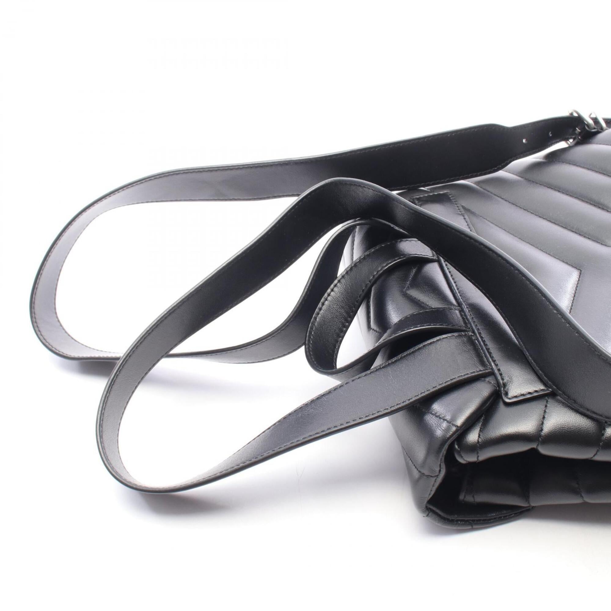 Yves Saint Laurent Black Leather Backpack Handbag (Pre-Owned)