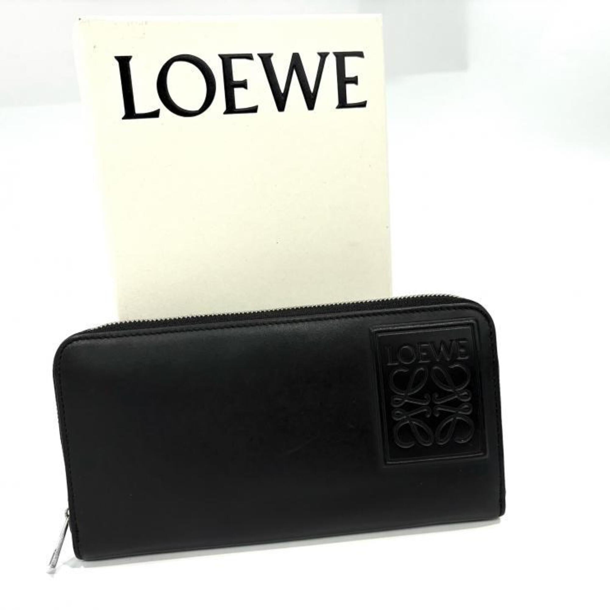 Loewe Black Leather Long Wallet (Bi-Fold) (Pre-Owned)