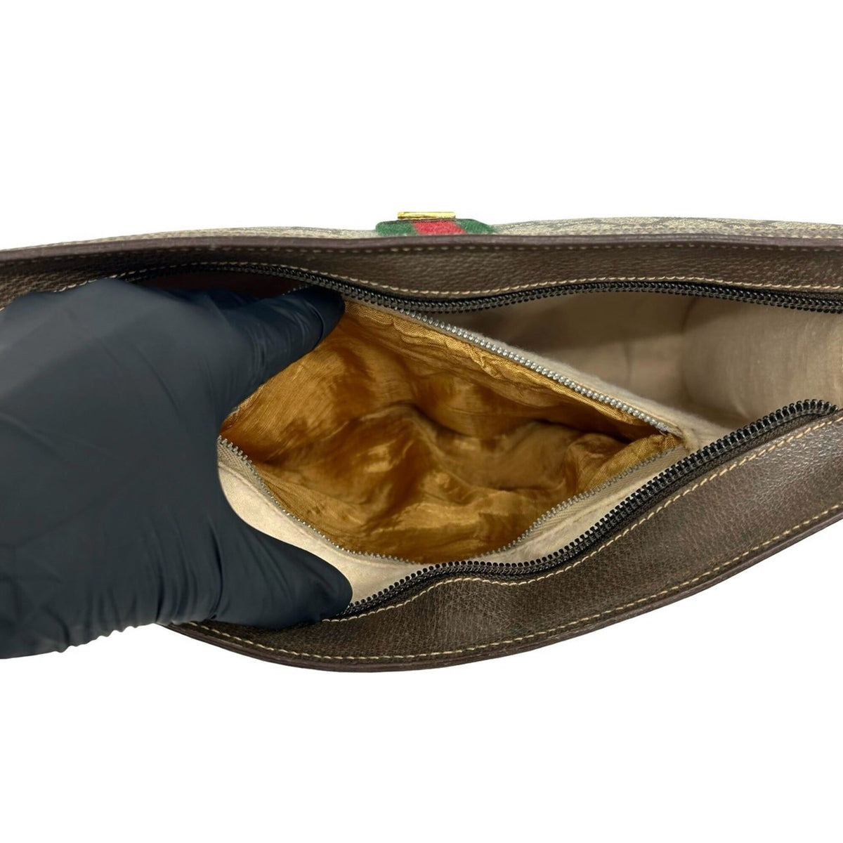 Gucci Brown Red Color Pvc Leather Clutch Bag Pouch (Pre-Owned)