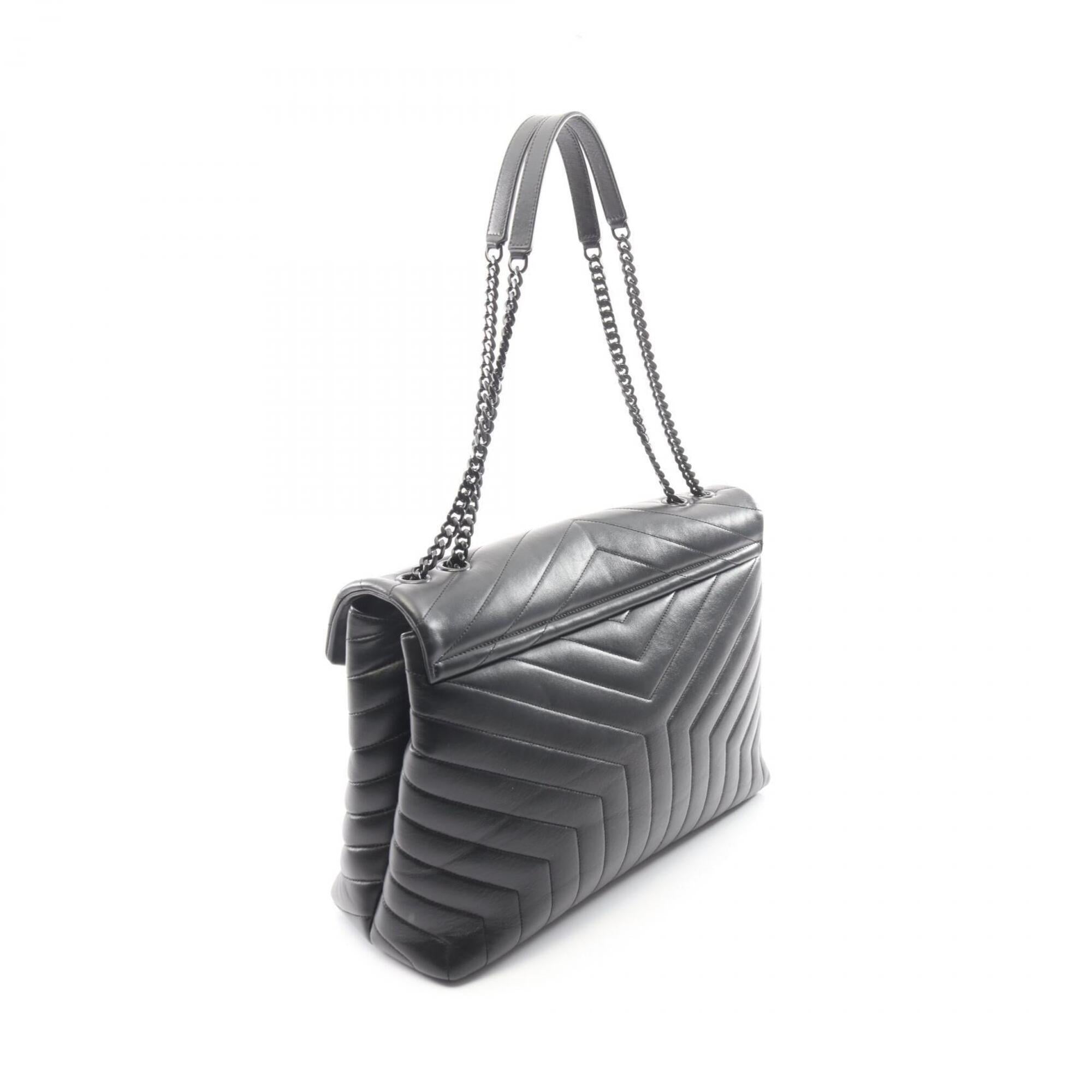 Yves Saint Laurent Black Leather Handbag Shoulder Bag (Pre-Owned)
