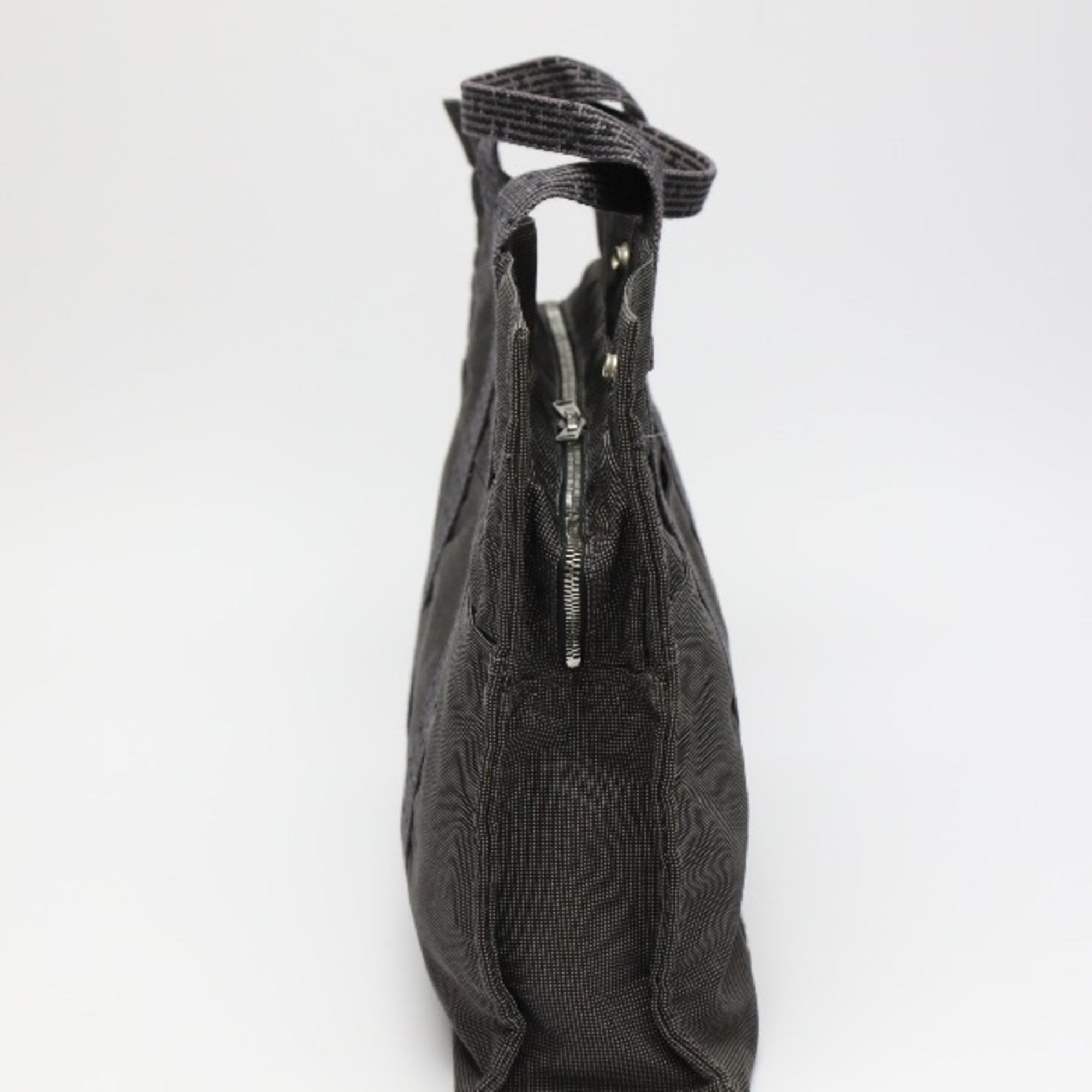 Hermes Gray Canvas Tote Bag (Pre-Owned)