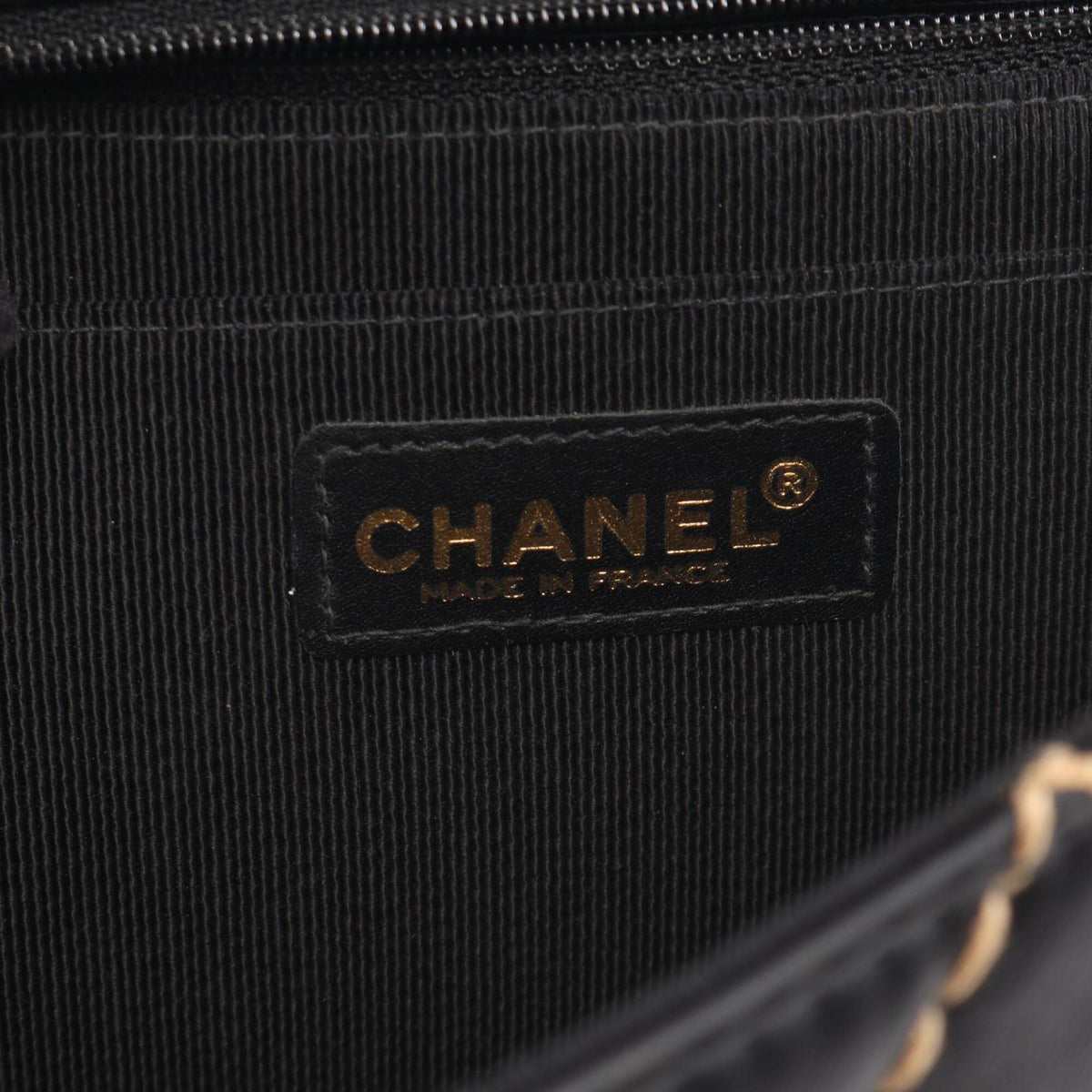 Chanel Black Leather Handbag Shoulder Bag (Pre-Owned)