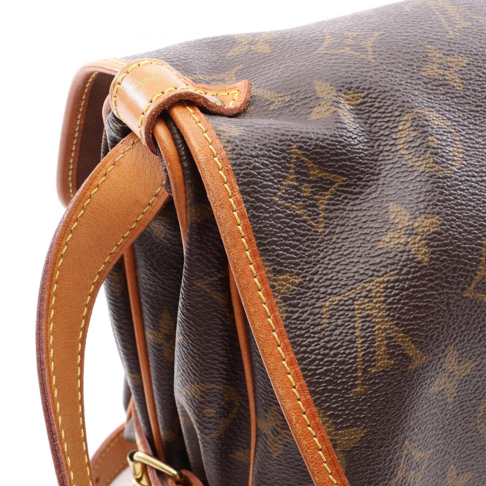 Louis Vuitton Brown Coated Canvas Pvc Monogram Leather Handbag Shoulder Bag (Pre-Owned)