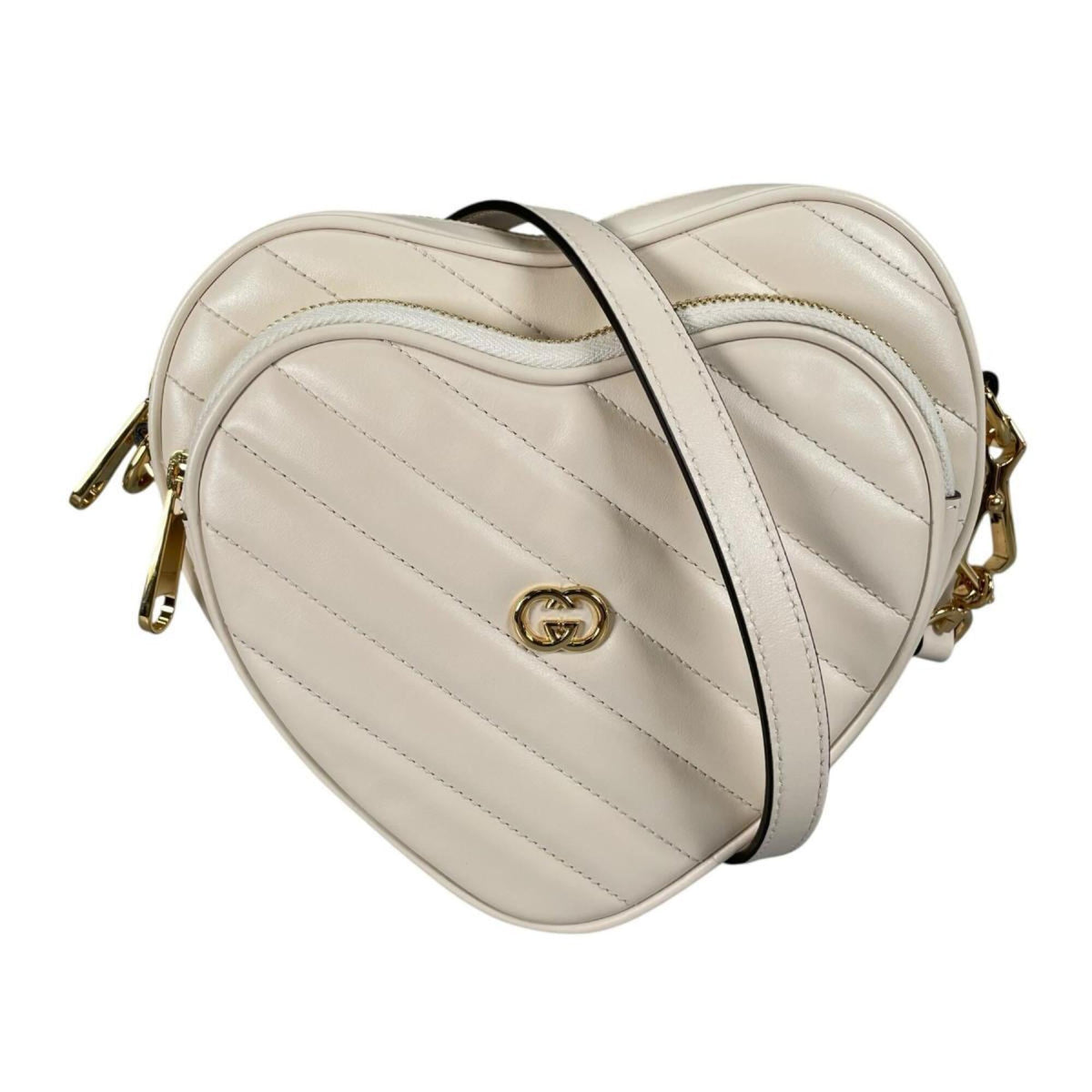Gucci White Leather Shoulder Bag (Pre-Owned)