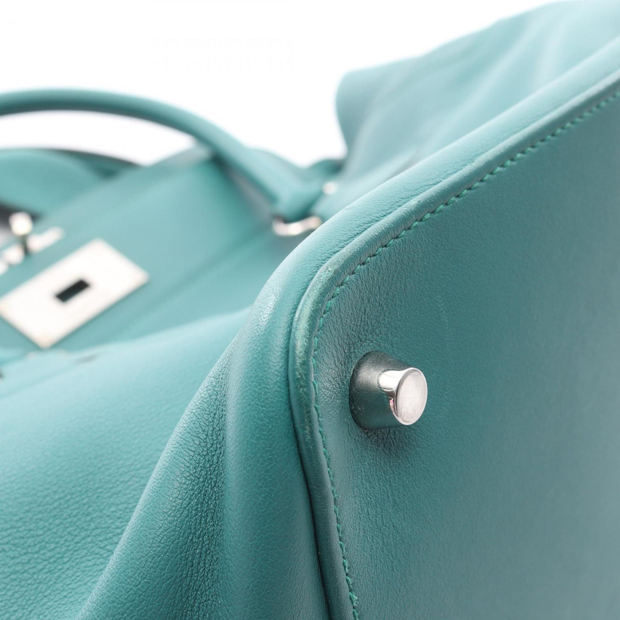 Hermes Green Swift Leather Handbag (Pre-Owned)