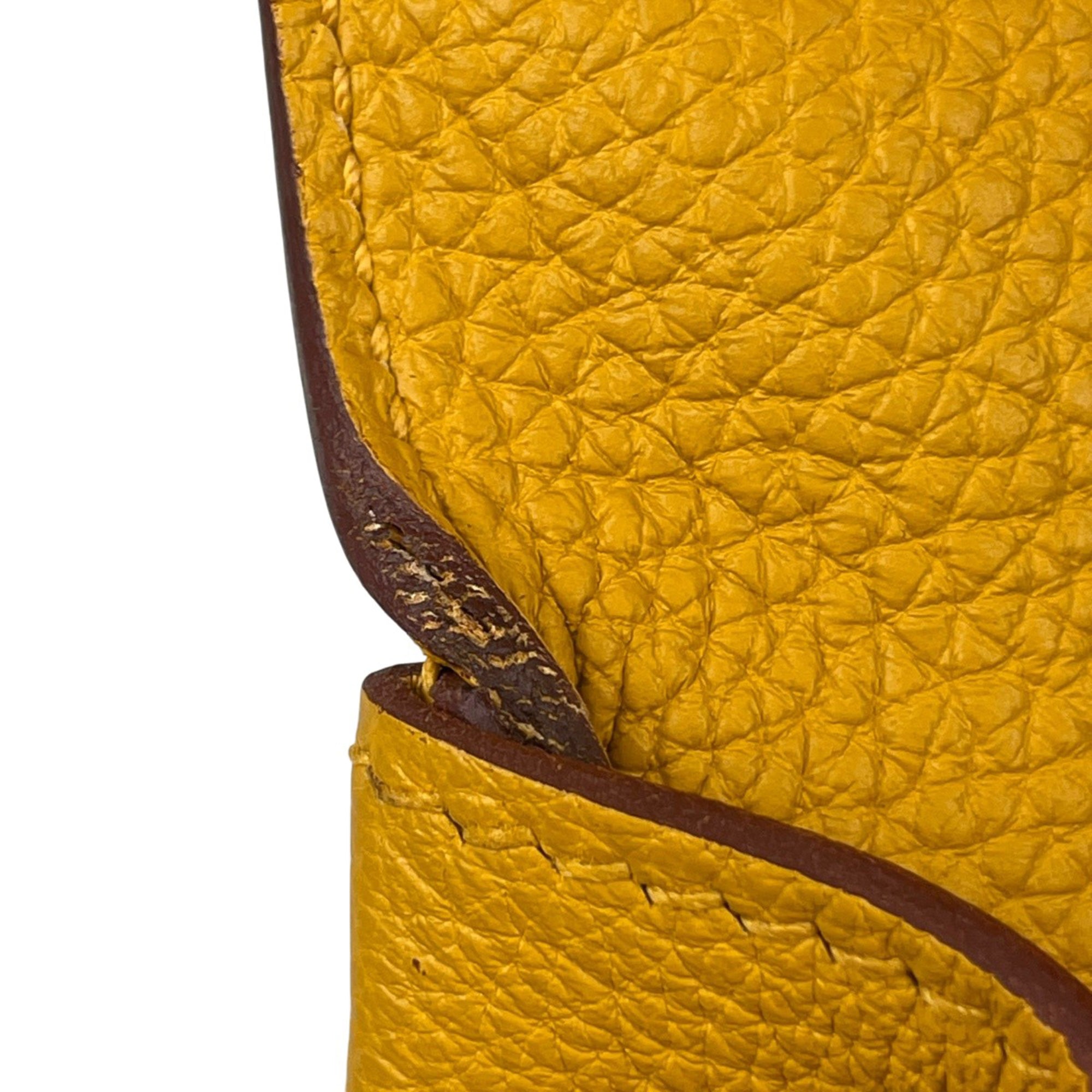 Hermes Kelly Jaune Togo Leather Handbag Shoulder Bag (Pre-Owned)