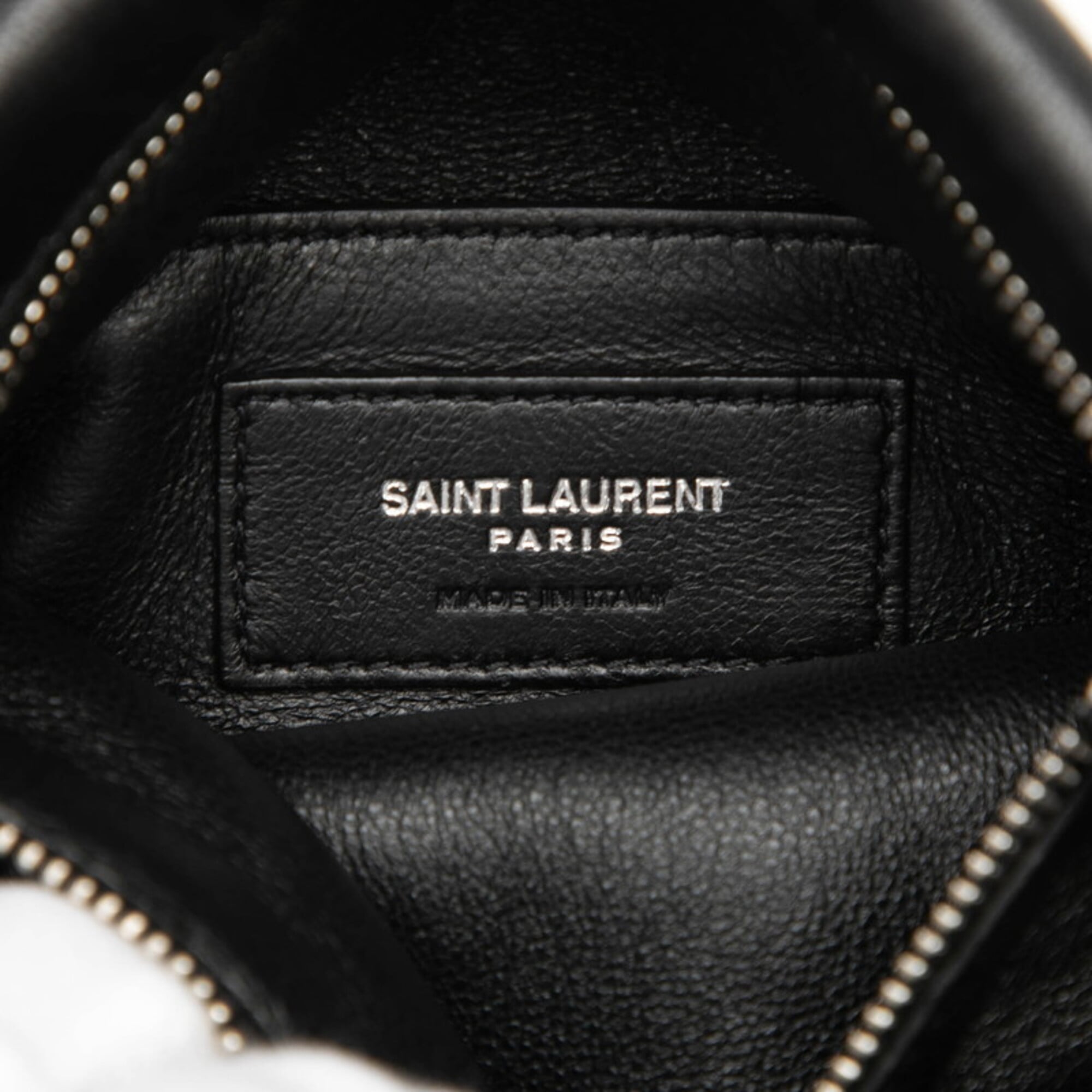 Saint Laurent Black Leather Pochette Shoulder Bag (Pre-Owned)