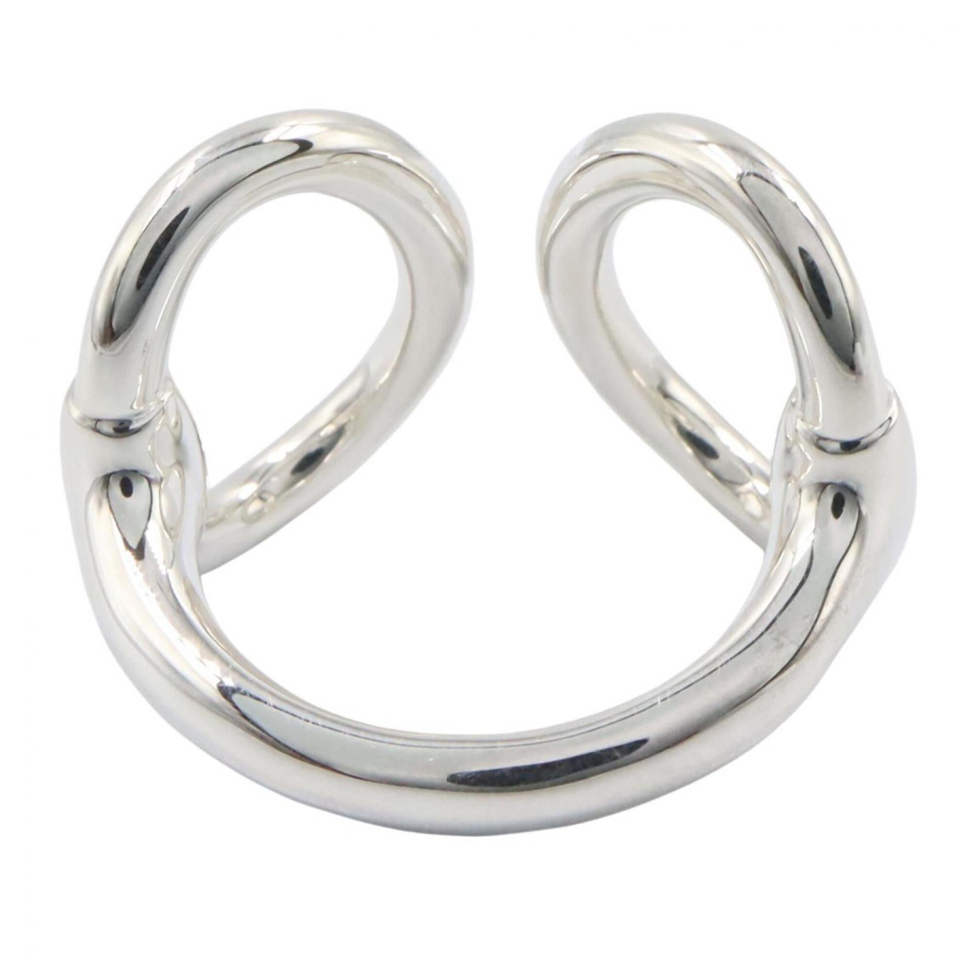 Hermes Silver Silver 925 Band Ring (Pre-Owned)