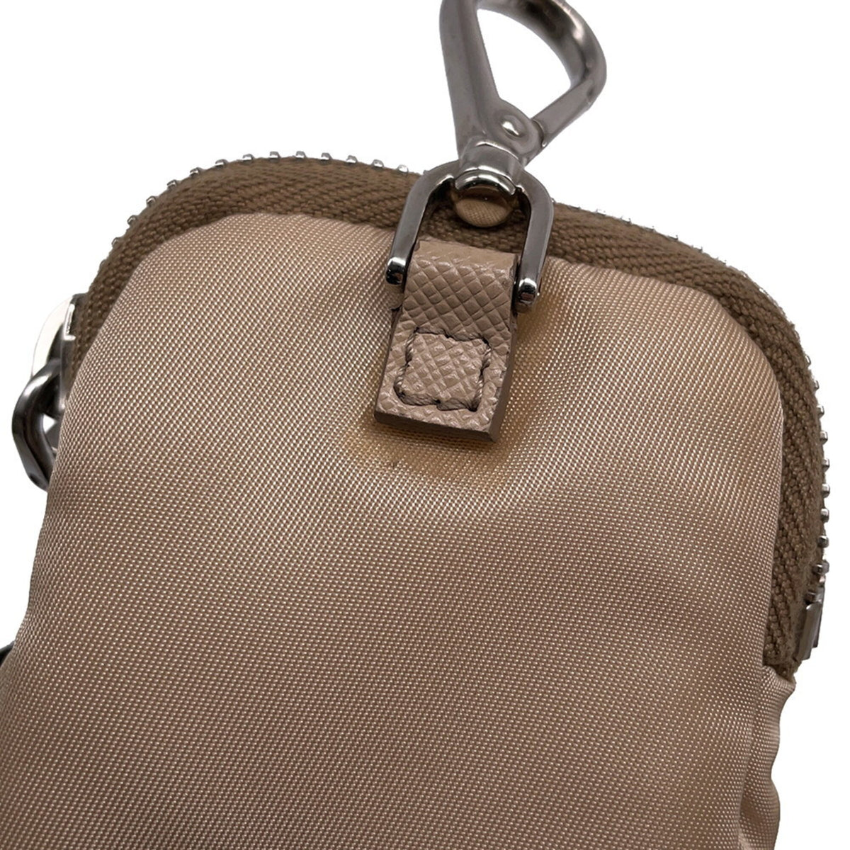 Prada Beige Nylon Handbag Shoulder Bag (Pre-Owned)