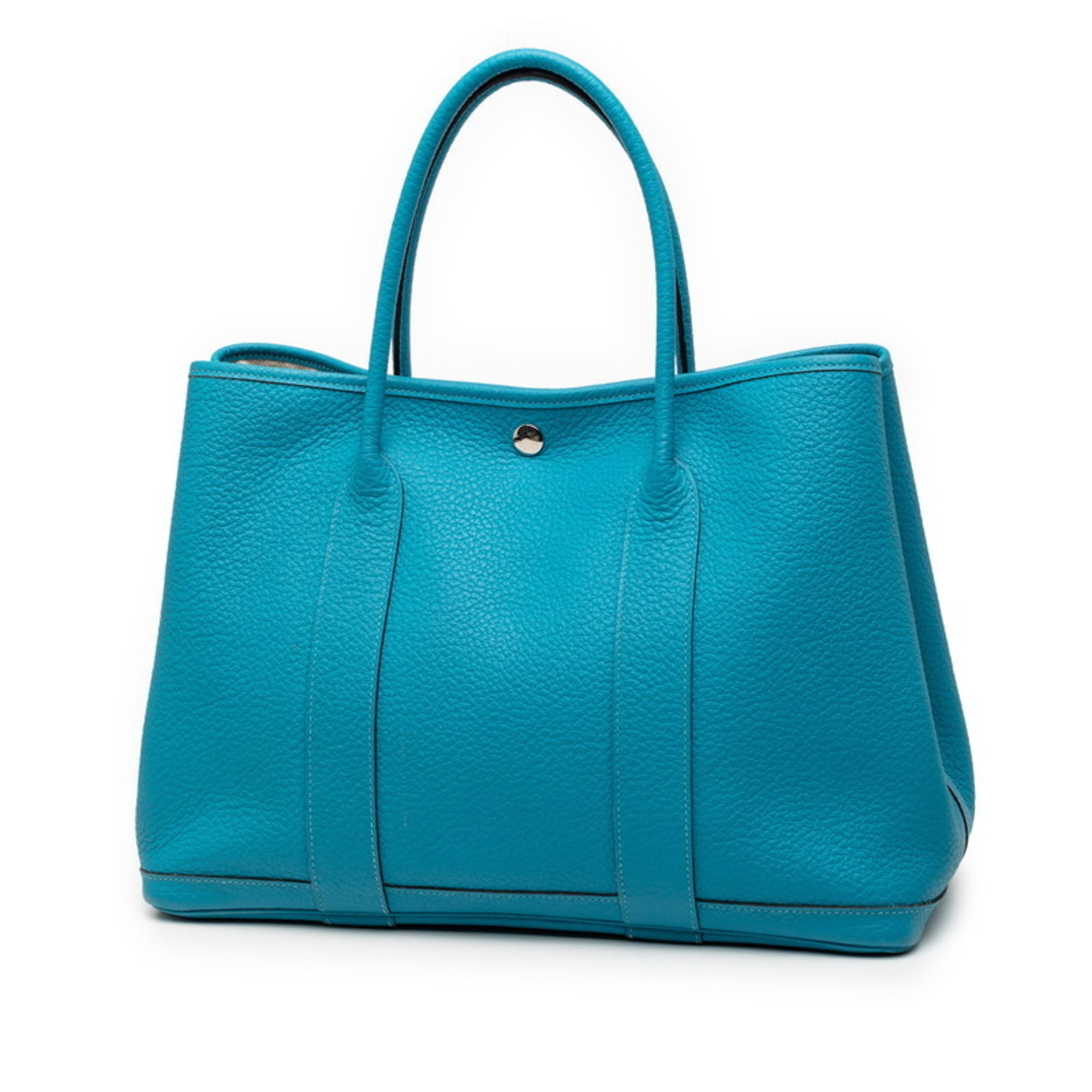 Hermes Blue Cobalt Negonda Leather Handbag Tote Bag (Pre-Owned)