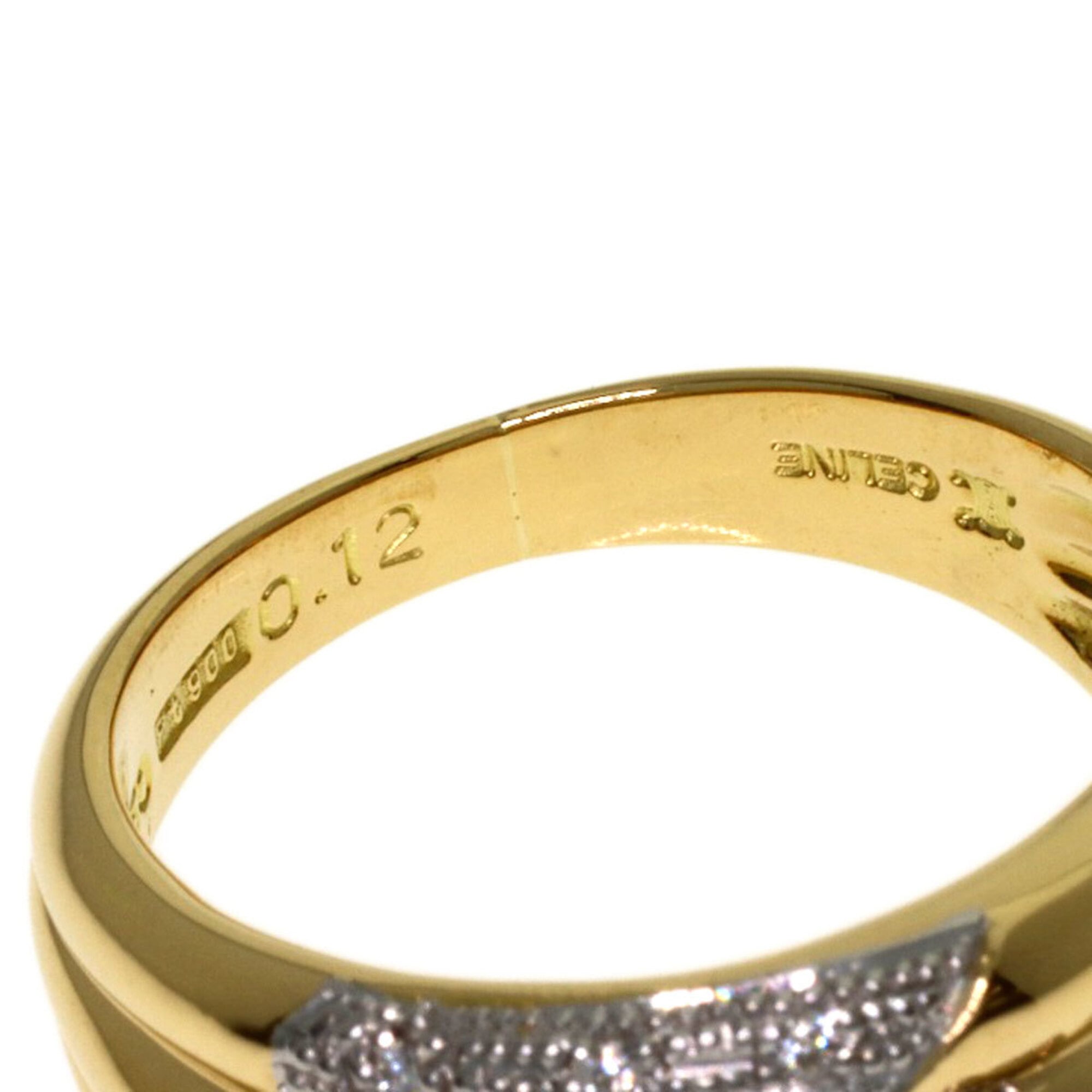 Celine Yellow Gold (18K) Platinum 900 Band Ring (Pre-Owned)