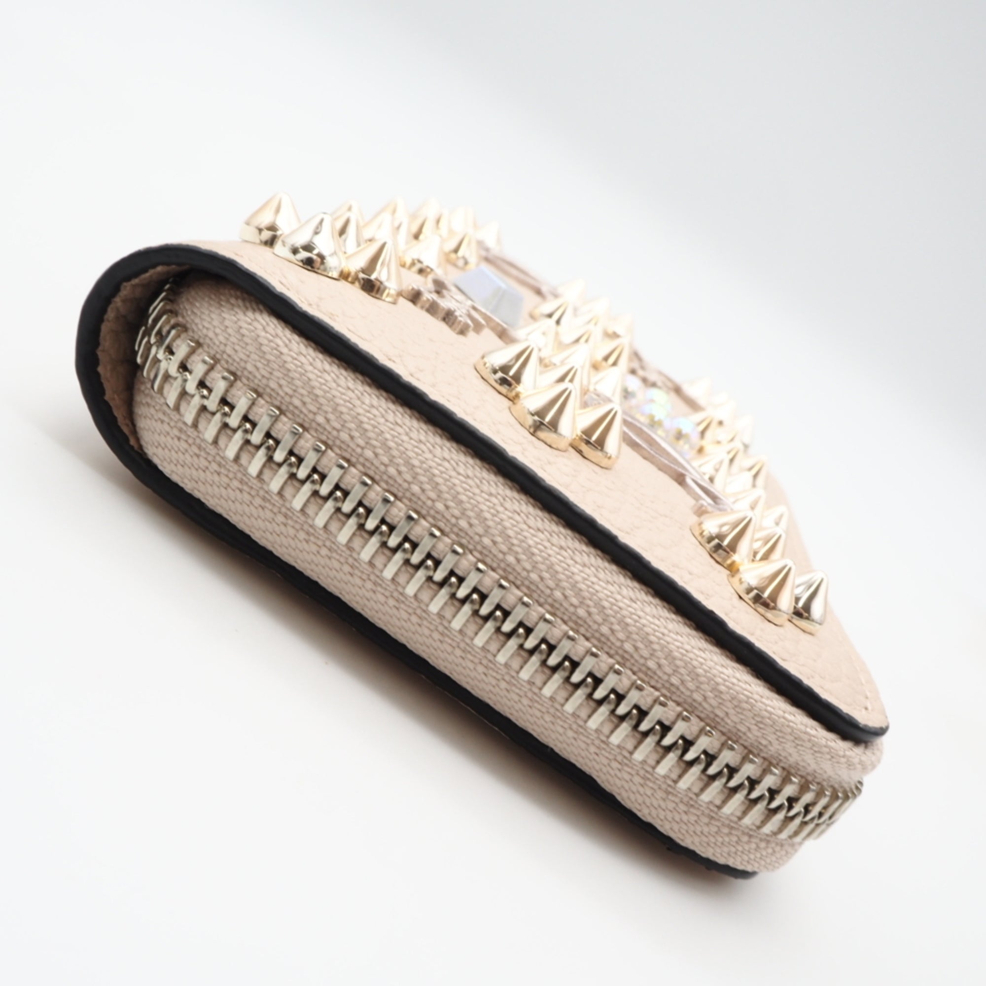 Christian Louboutin Beige Leather Coin Purse/Coin Case (Pre-Owned)