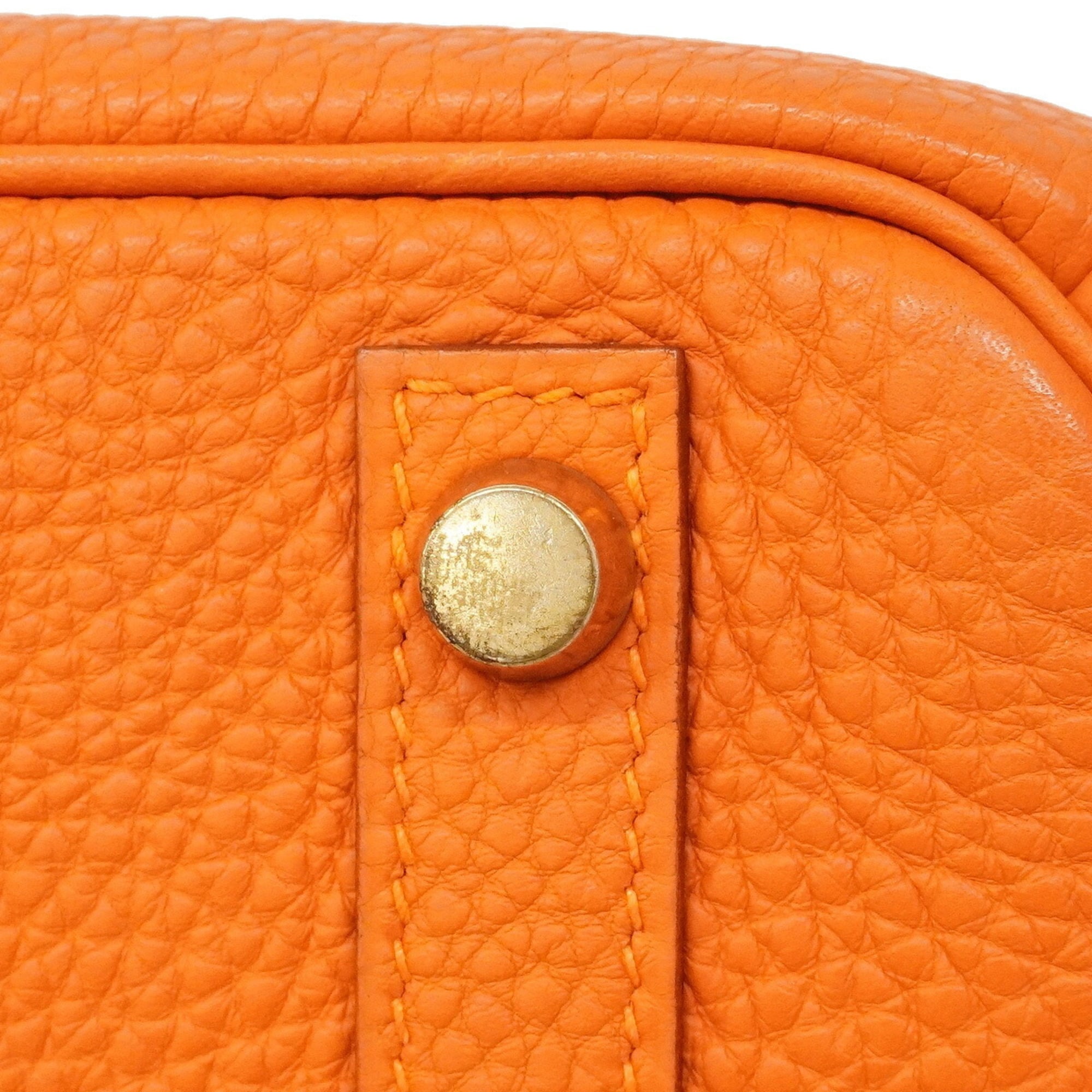 Hermes Orange Togo Leather Handbag (Pre-Owned)