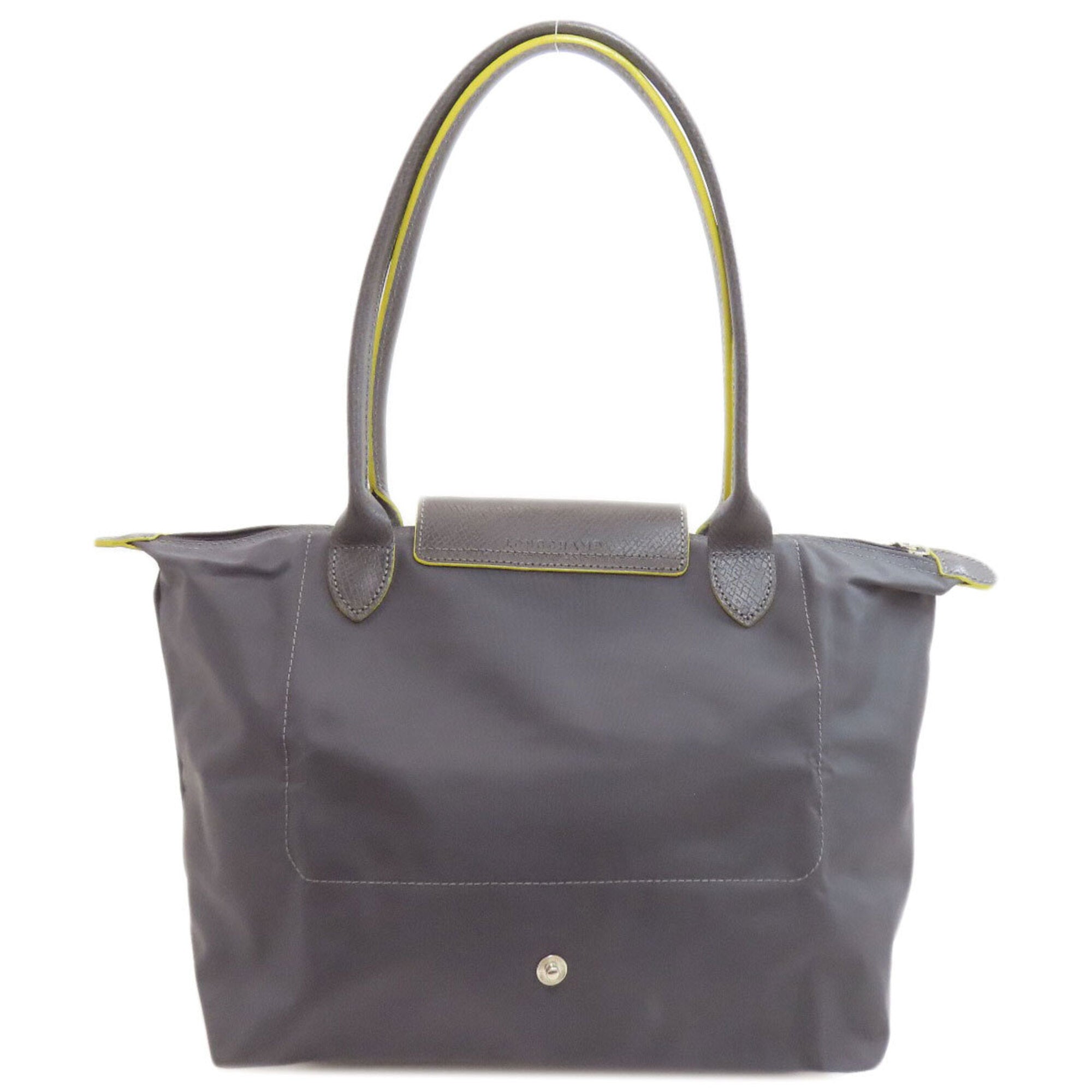 Longchamp Le Pliage Gray Nylon Tote Bag (Pre-Owned)