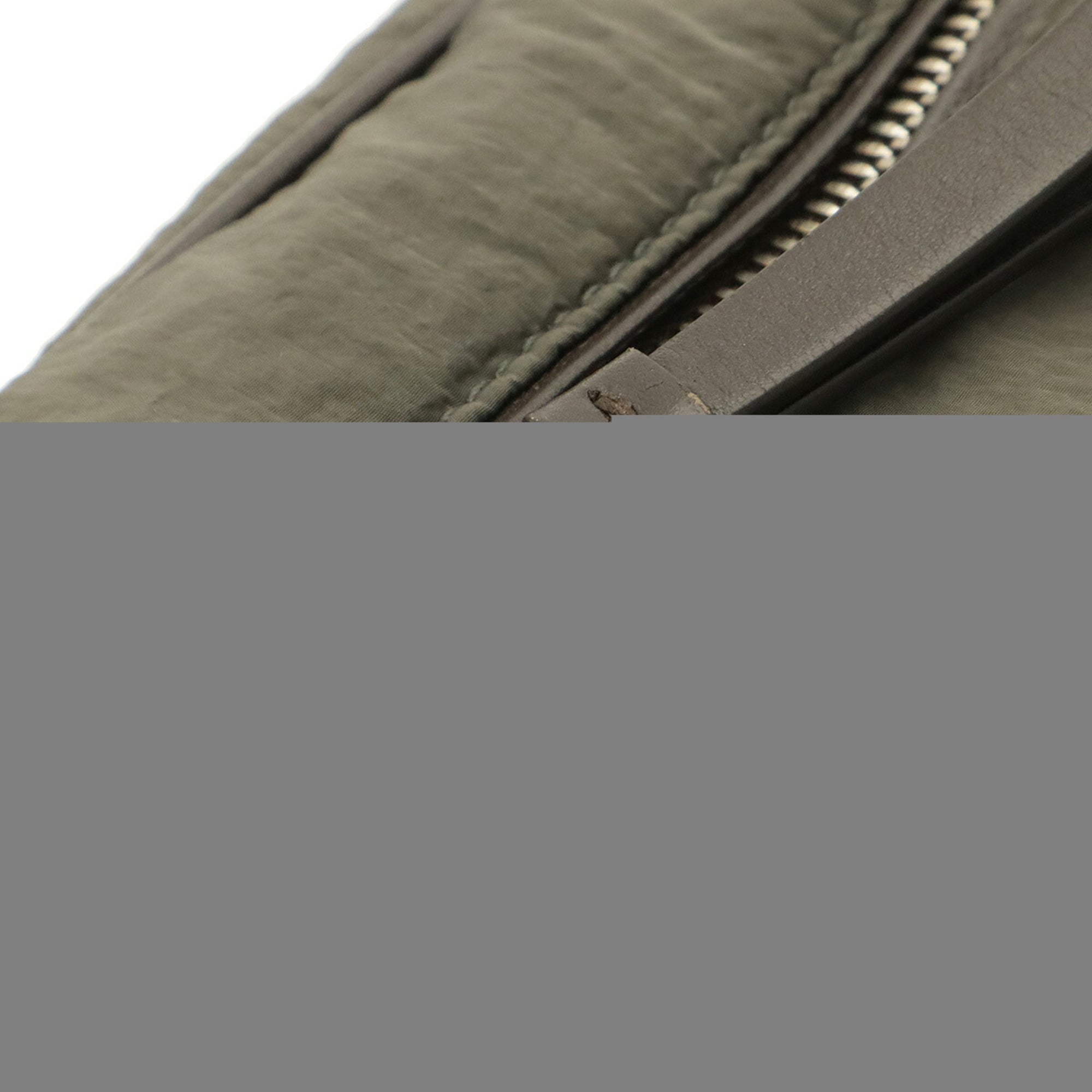 Bottega Veneta Black Gray Nylon Leather Pouch Sling Bag (Pre-Owned)