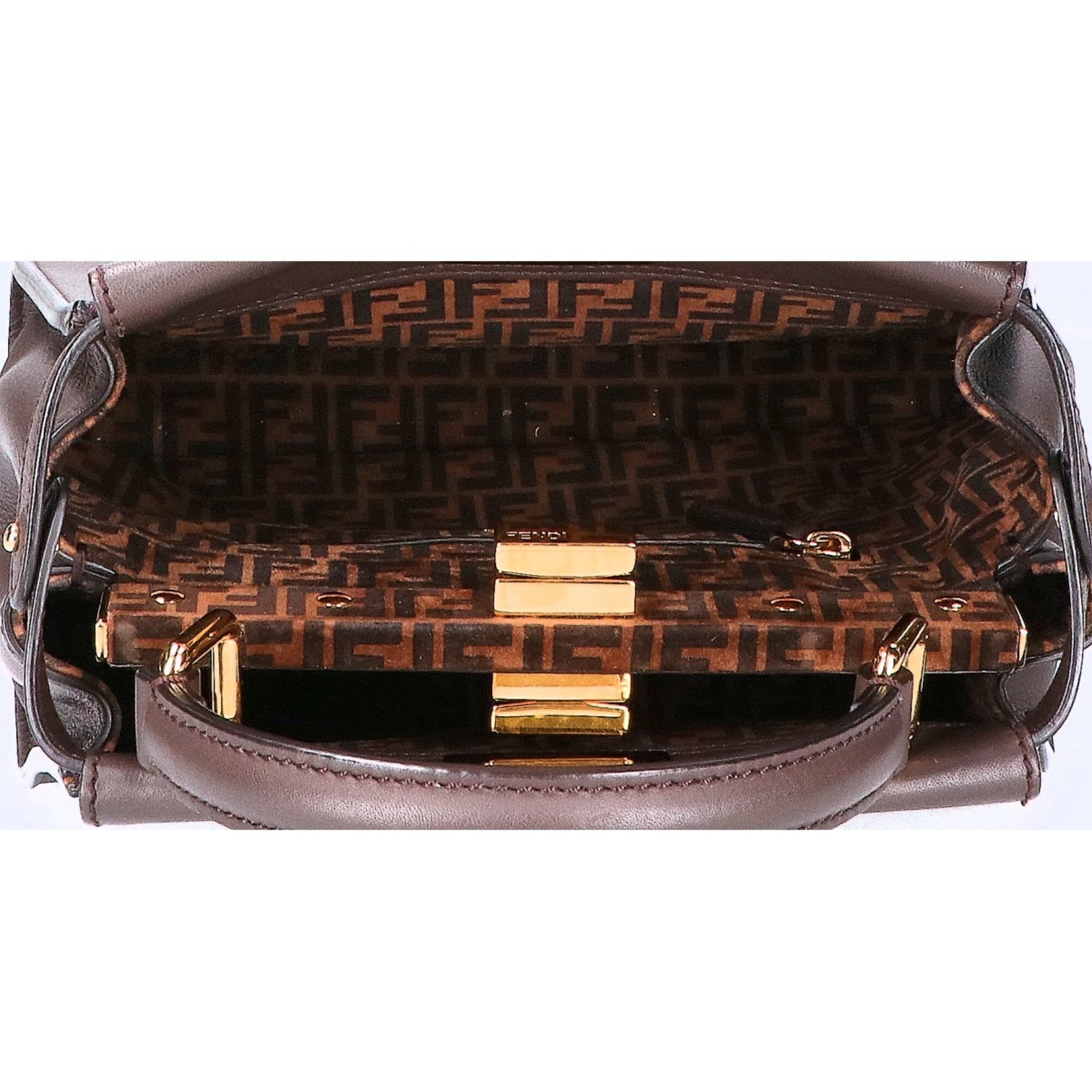 Fendi Brown Leather Shoulder Bag (Pre-Owned)