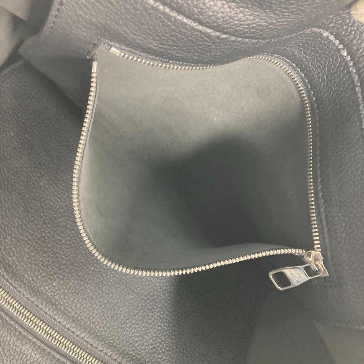 Louis Vuitton Black Noir Leather Shoulder Bag Tote Bag (Pre-Owned)