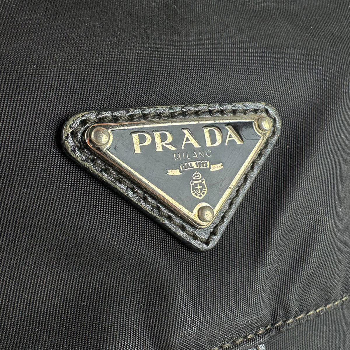 Prada Black Nylon Leather Shoulder Bag (Pre-Owned)