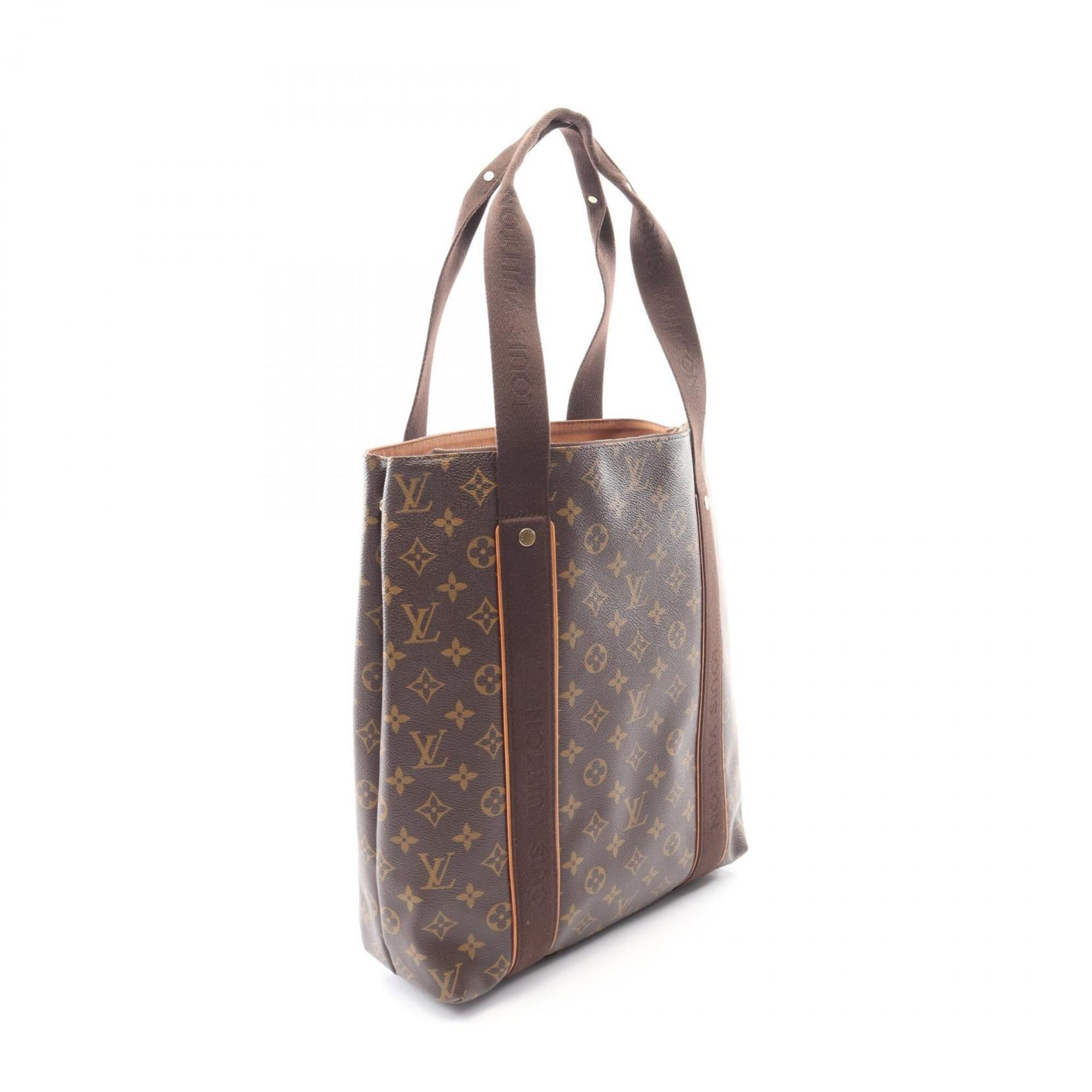 Louis Vuitton Brown Monogram Coated Canvas Leather Handbag Tote Bag (Pre-Owned)