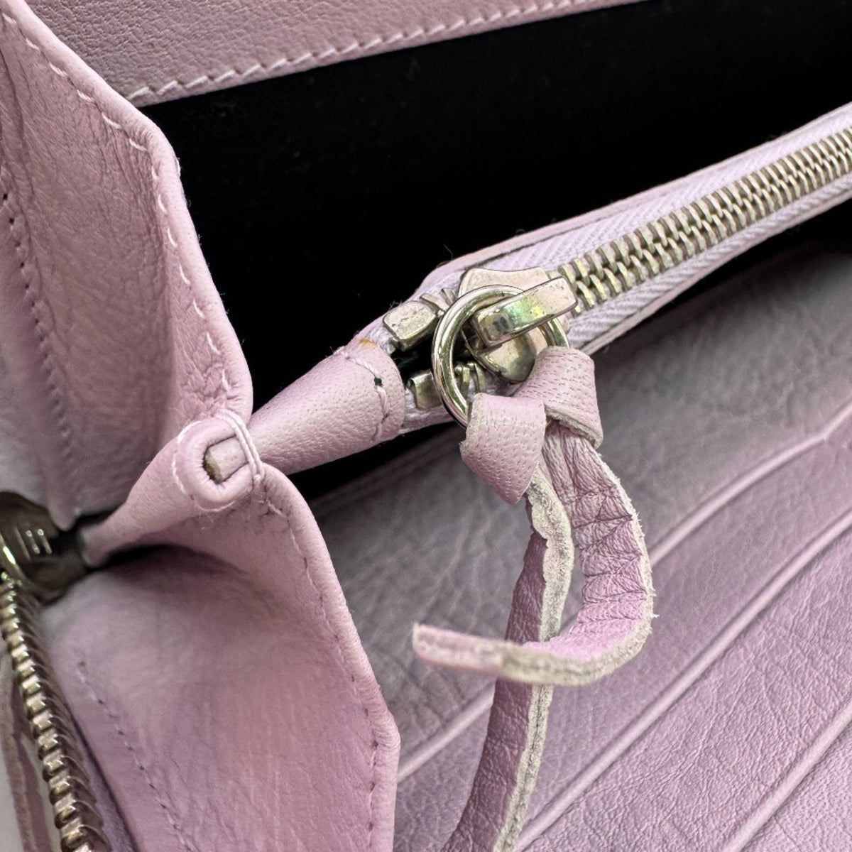 Balenciaga Pink Leather Long Wallet (Bi-Fold) (Pre-Owned)