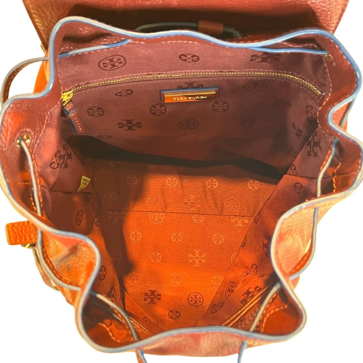 Tory Burch Burgundy Leather Backpack (Pre-Owned)