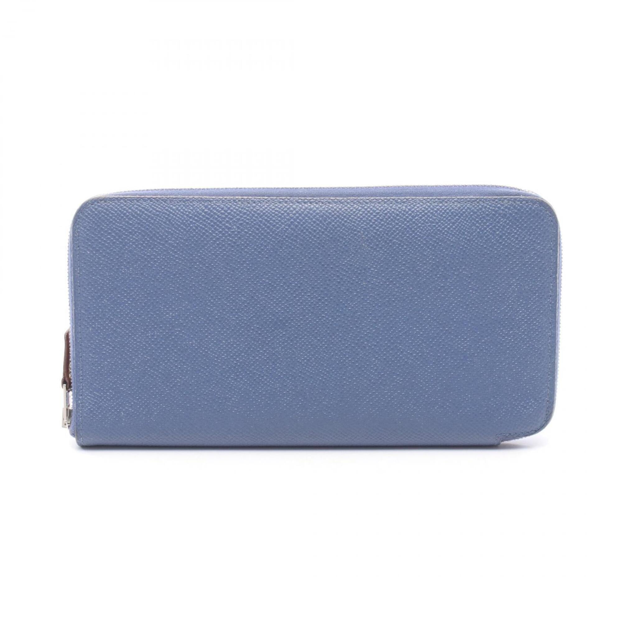 Hermes Blue Epsom Leather Long Wallet (Bi-Fold) (Pre-Owned)