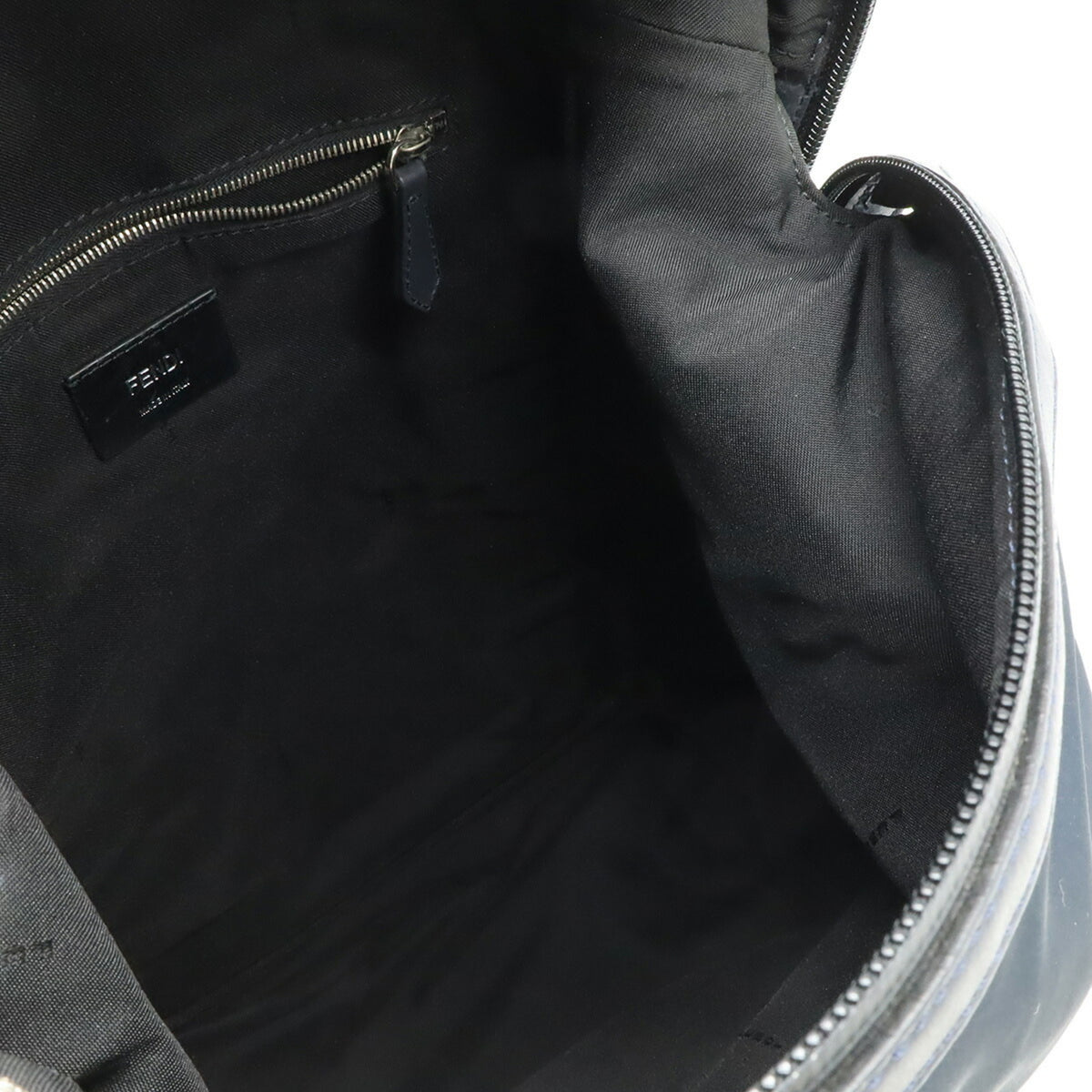 Fendi Blue Navy Pink Nylon Leather Backpack (Pre-Owned)