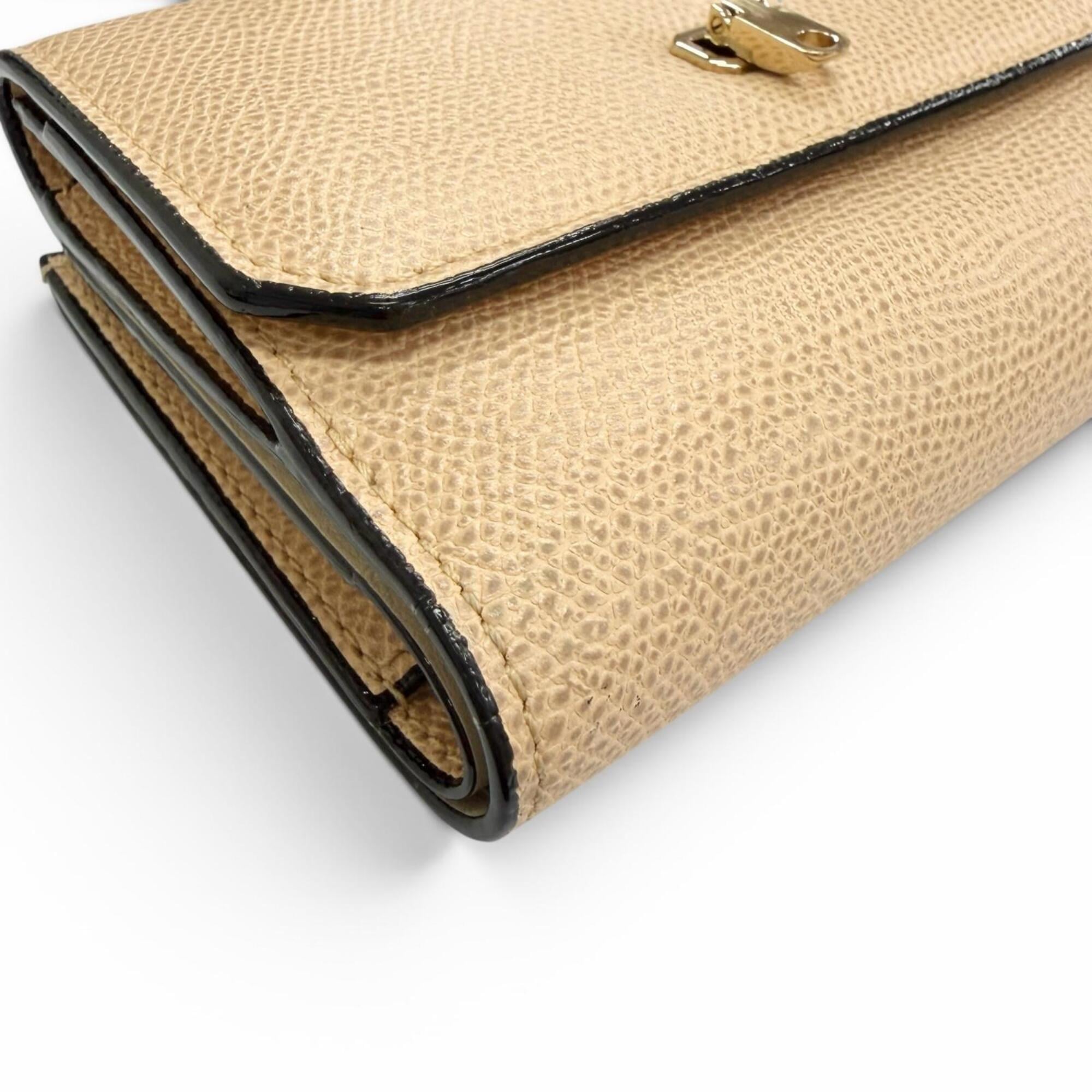 Valextra Beige Leather Wallet (Bi-Fold) (Pre-Owned)