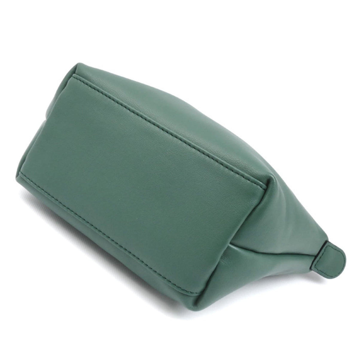 Longchamp Le Pliage Green Leather Shoulder Bag (Pre-Owned)