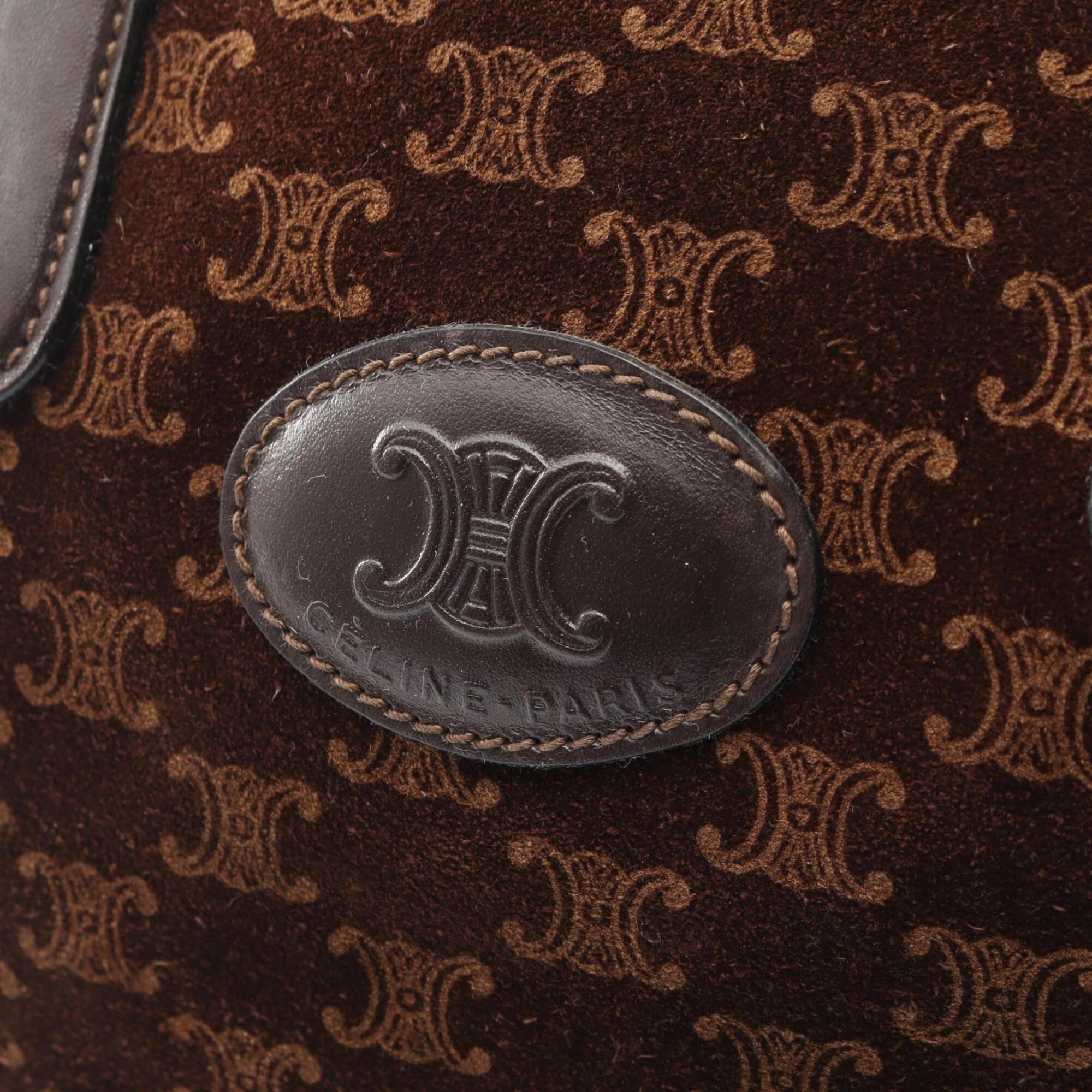 Celine Brown Suede Leather Handbag (Pre-Owned)