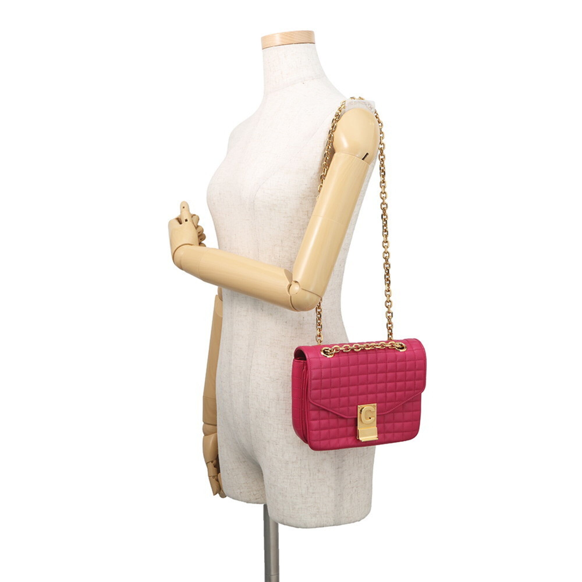 Celine Pink Leather Handbag Shoulder Bag (Pre-Owned)