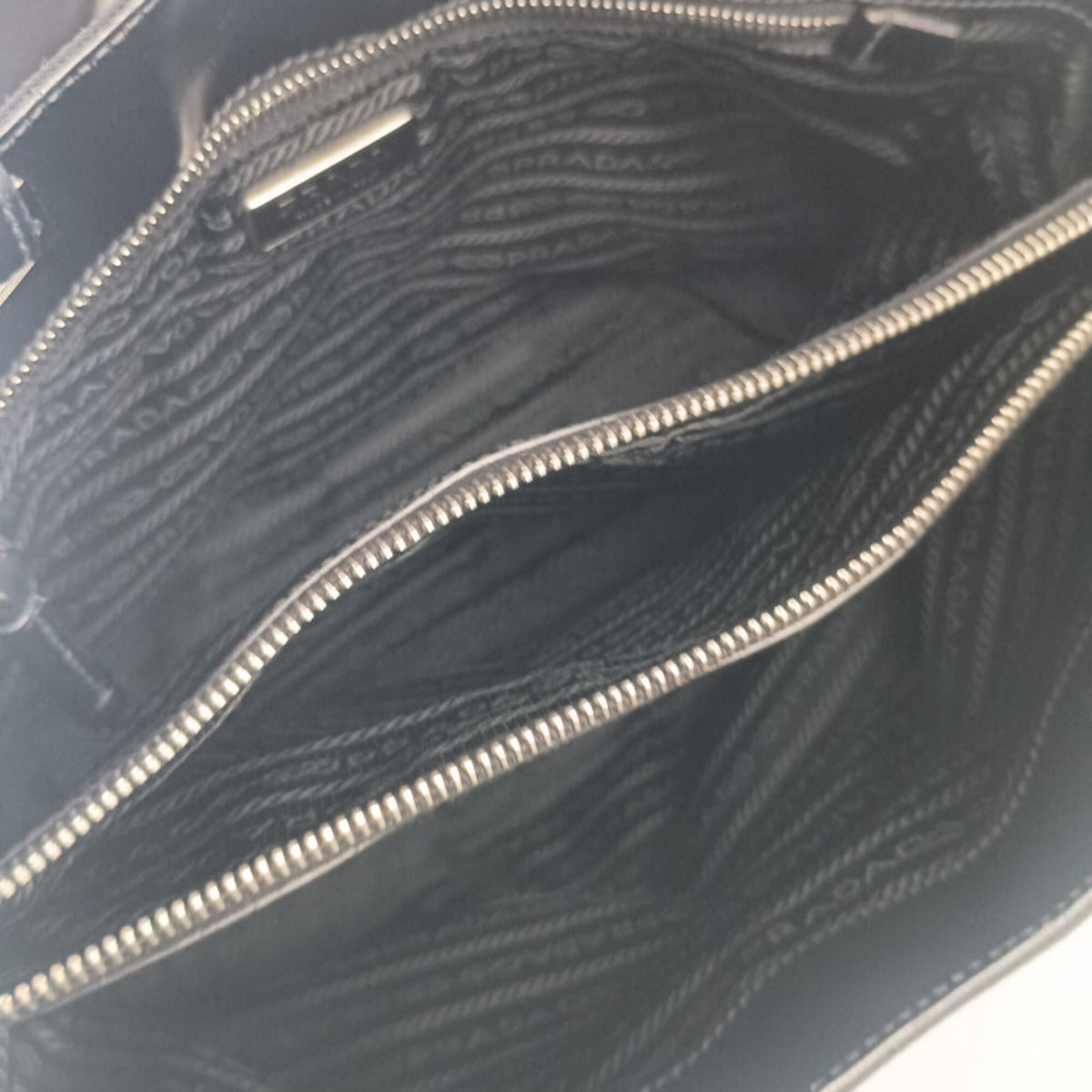 Prada Black Nylon Leather Handbag (Pre-Owned)