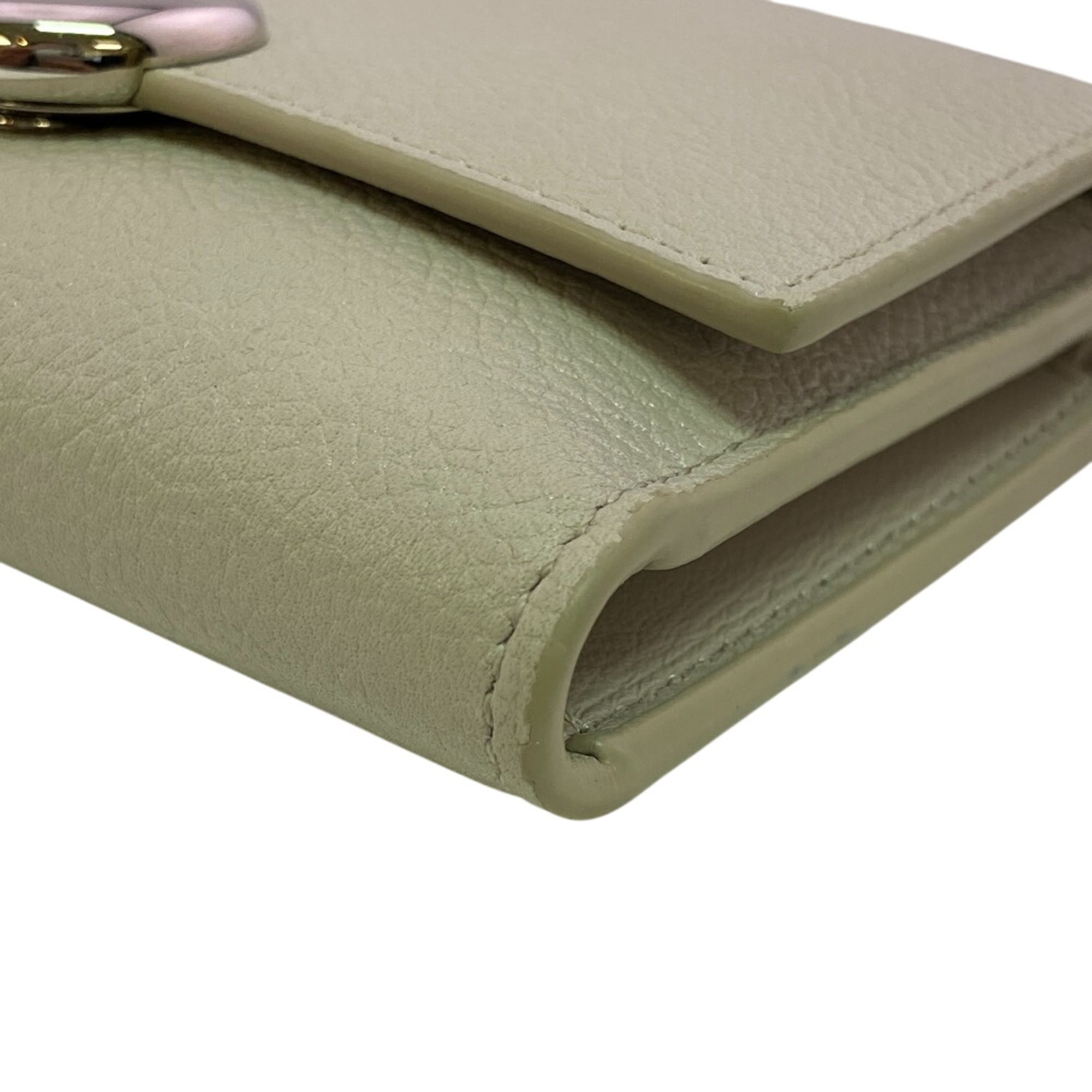 Loewe Beige Leather Wallet (Tri-Fold) (Pre-Owned)