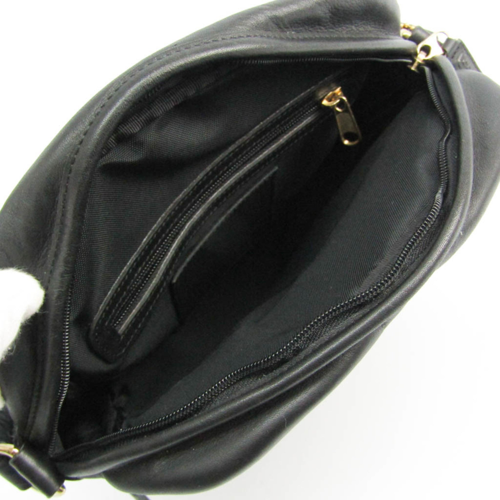 Coach Black Leather Shoulder Bag (Pre-Owned)