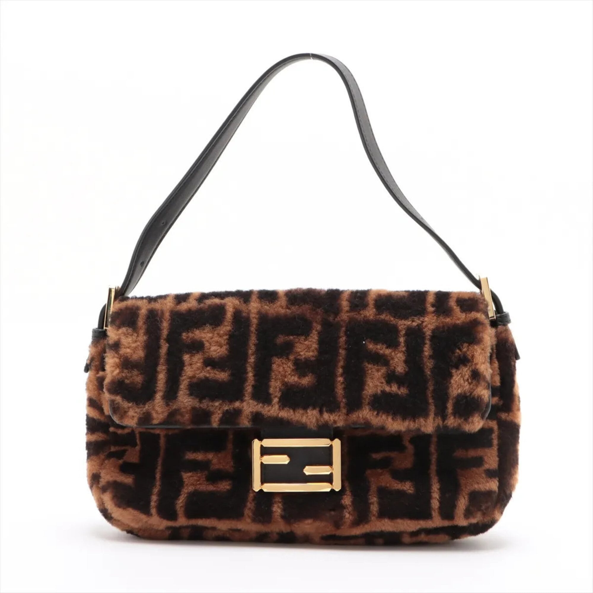 Fendi Brown Leather Shoulder Bag (Pre-Owned)