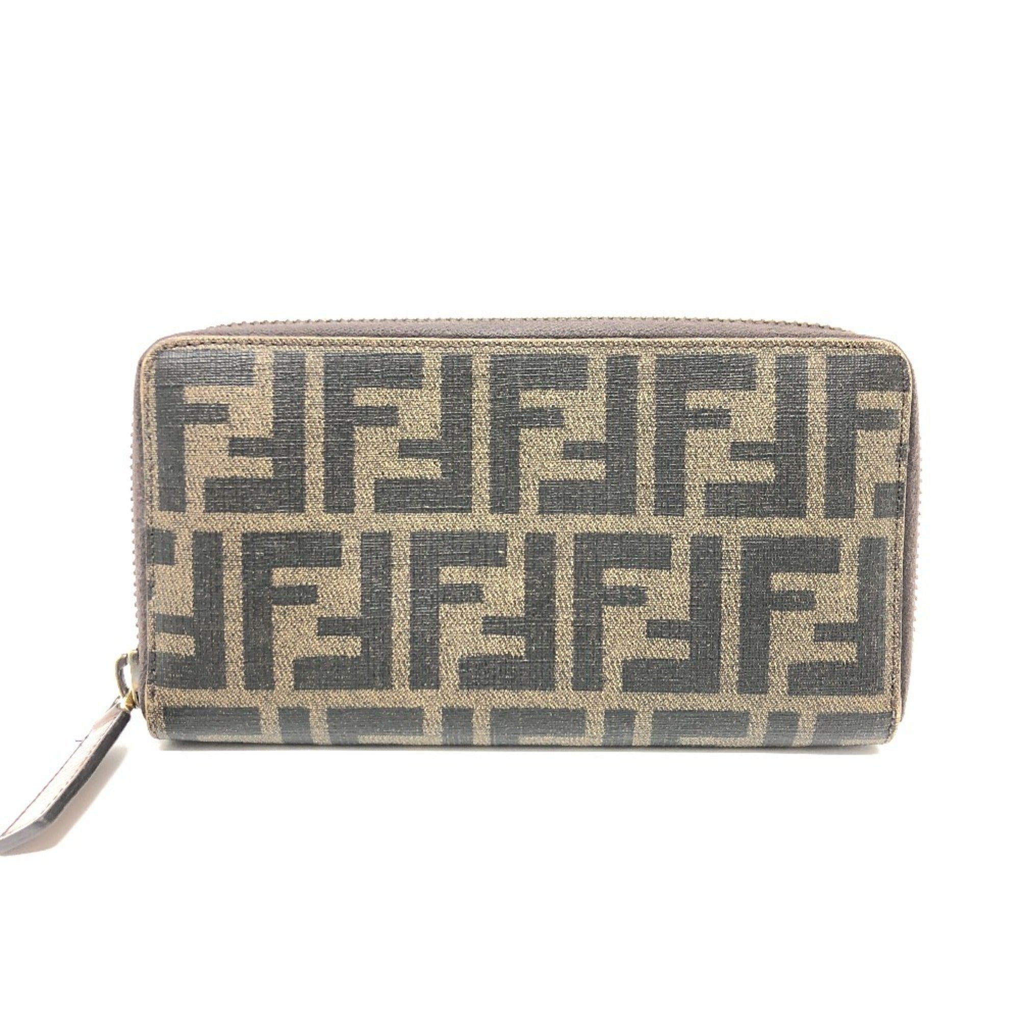 Fendi Brown Pvc Leather Long Wallet (Bi-Fold) (Pre-Owned)