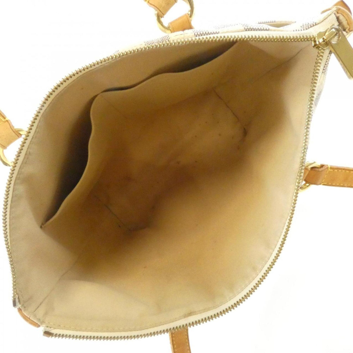Louis Vuitton Azur White Coated Canvas Handbag (Pre-Owned)