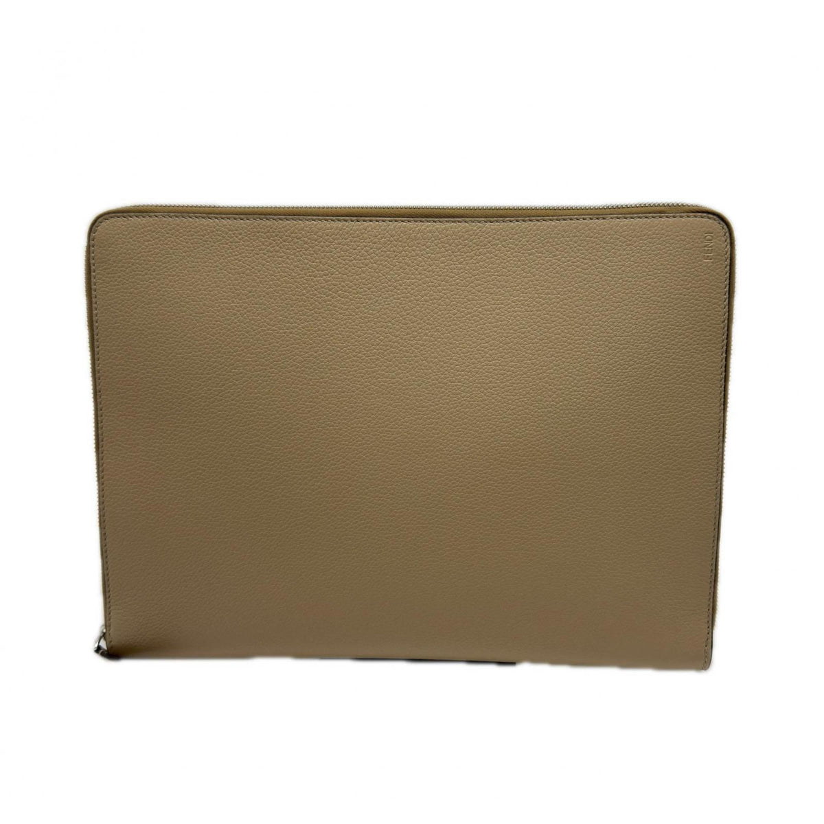 Fendi Beige Leather Clutch Bag (Pre-Owned)