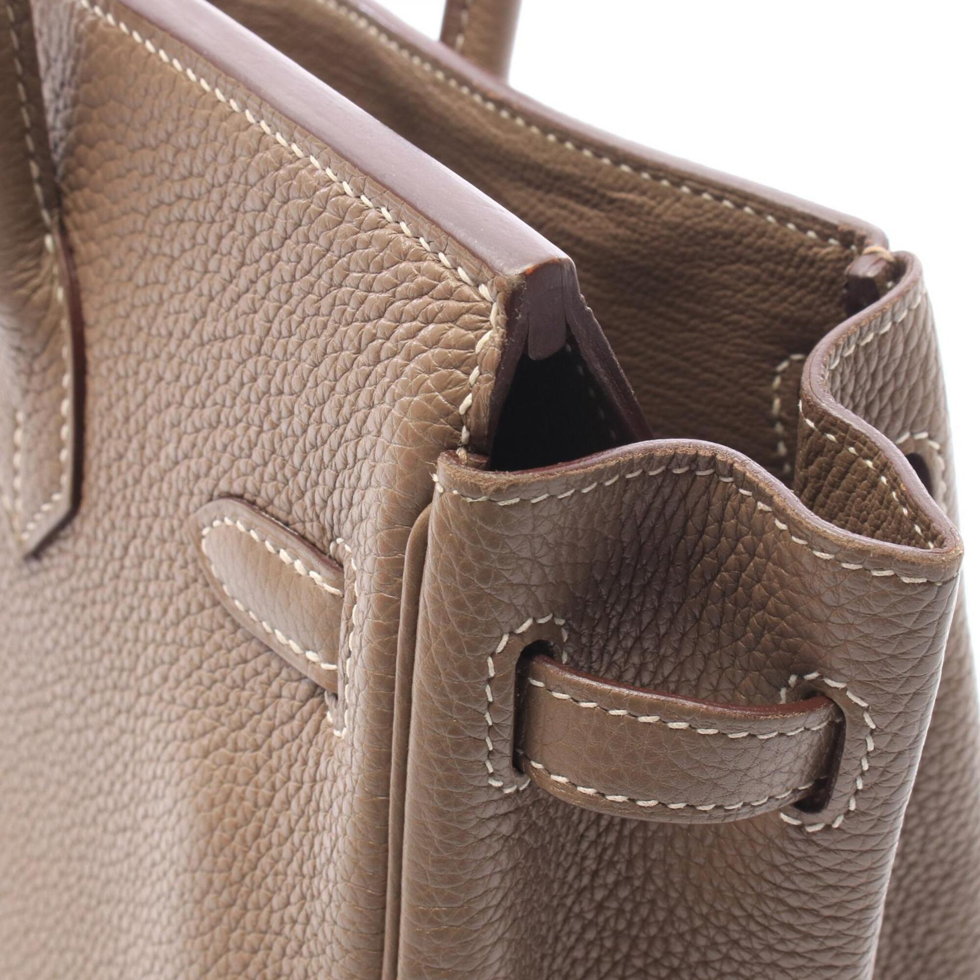 Hermes Etoupe Gray Gray Togo Leather Leather Handbag (Pre-Owned)