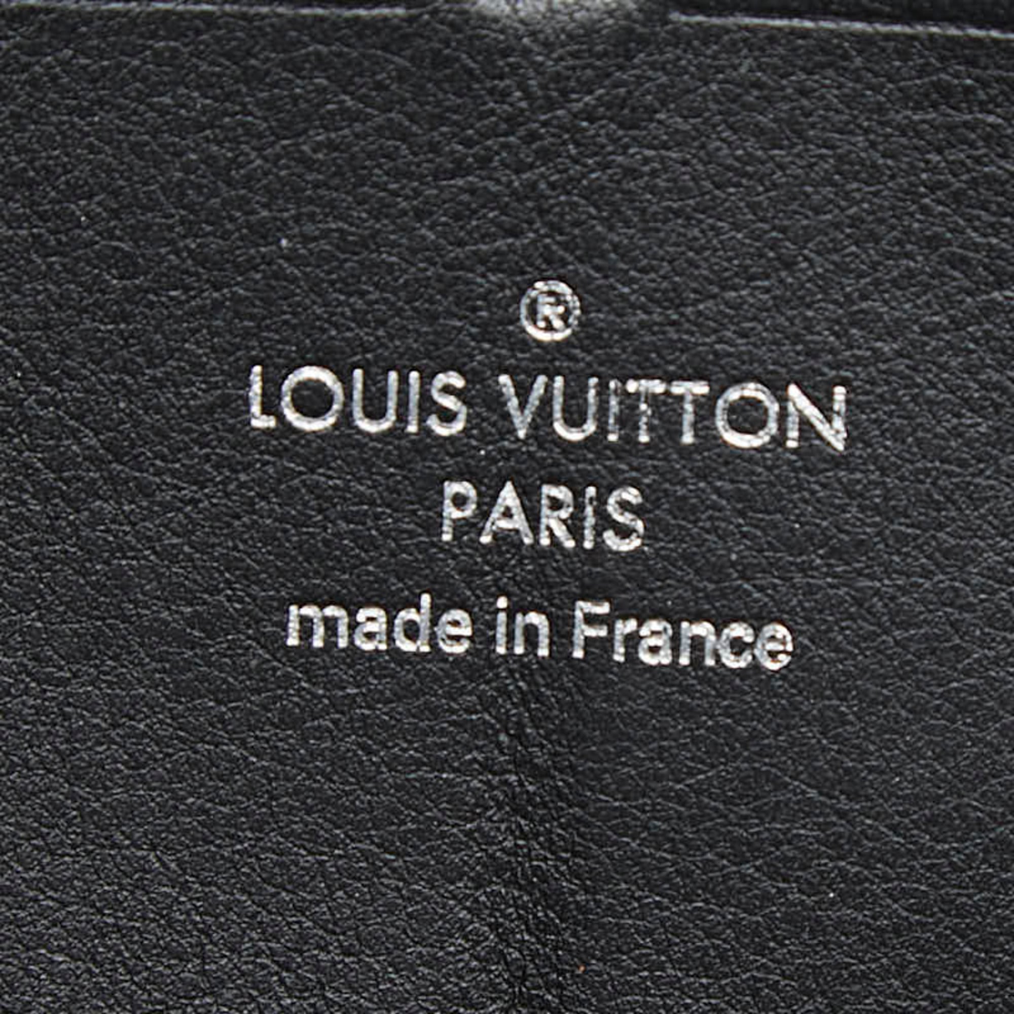 Louis Vuitton Black Noir Leather Long Wallet (Bi-Fold) (Pre-Owned)