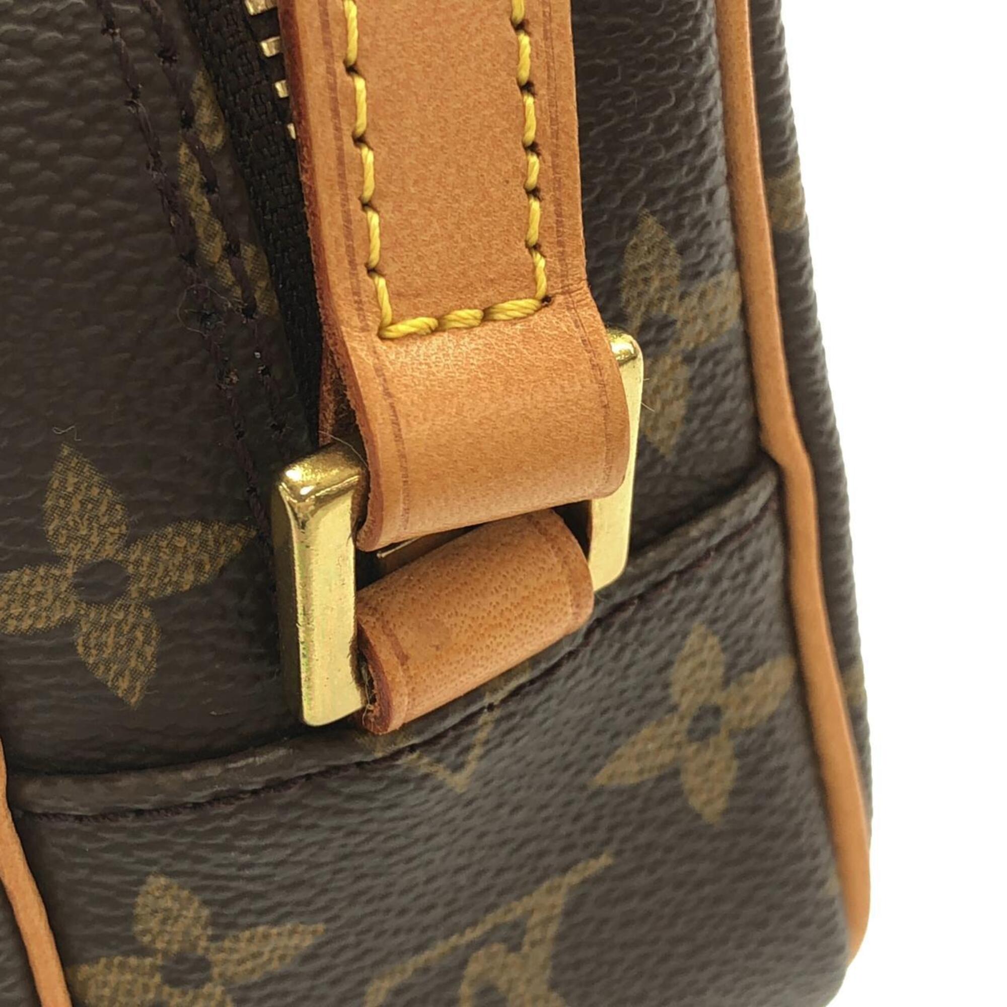 Louis Vuitton Marron Coated Canvas Pochette Shoulder Bag (Pre-Owned)