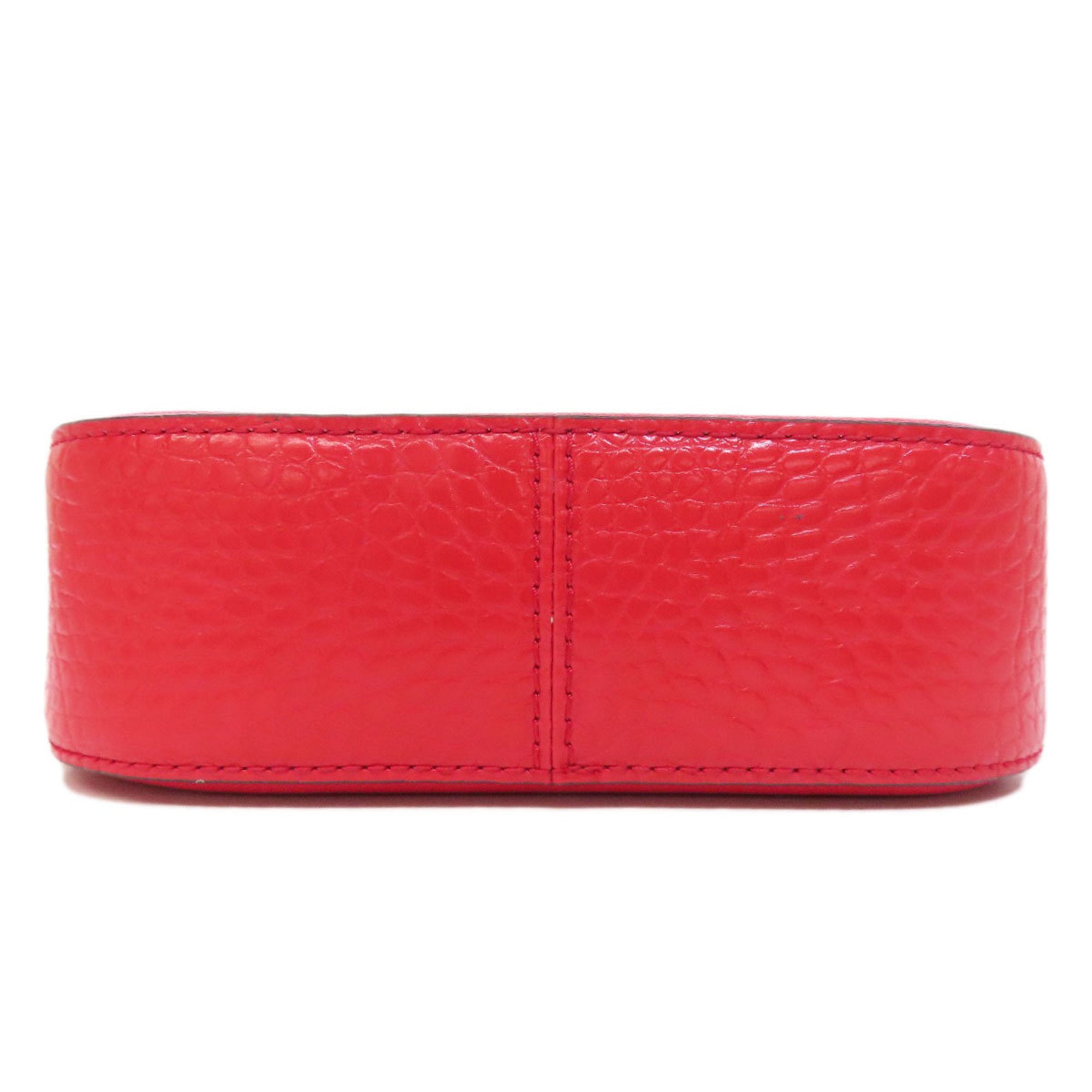 Michael Kors Red Color Leather Shoulder Bag (Pre-Owned)