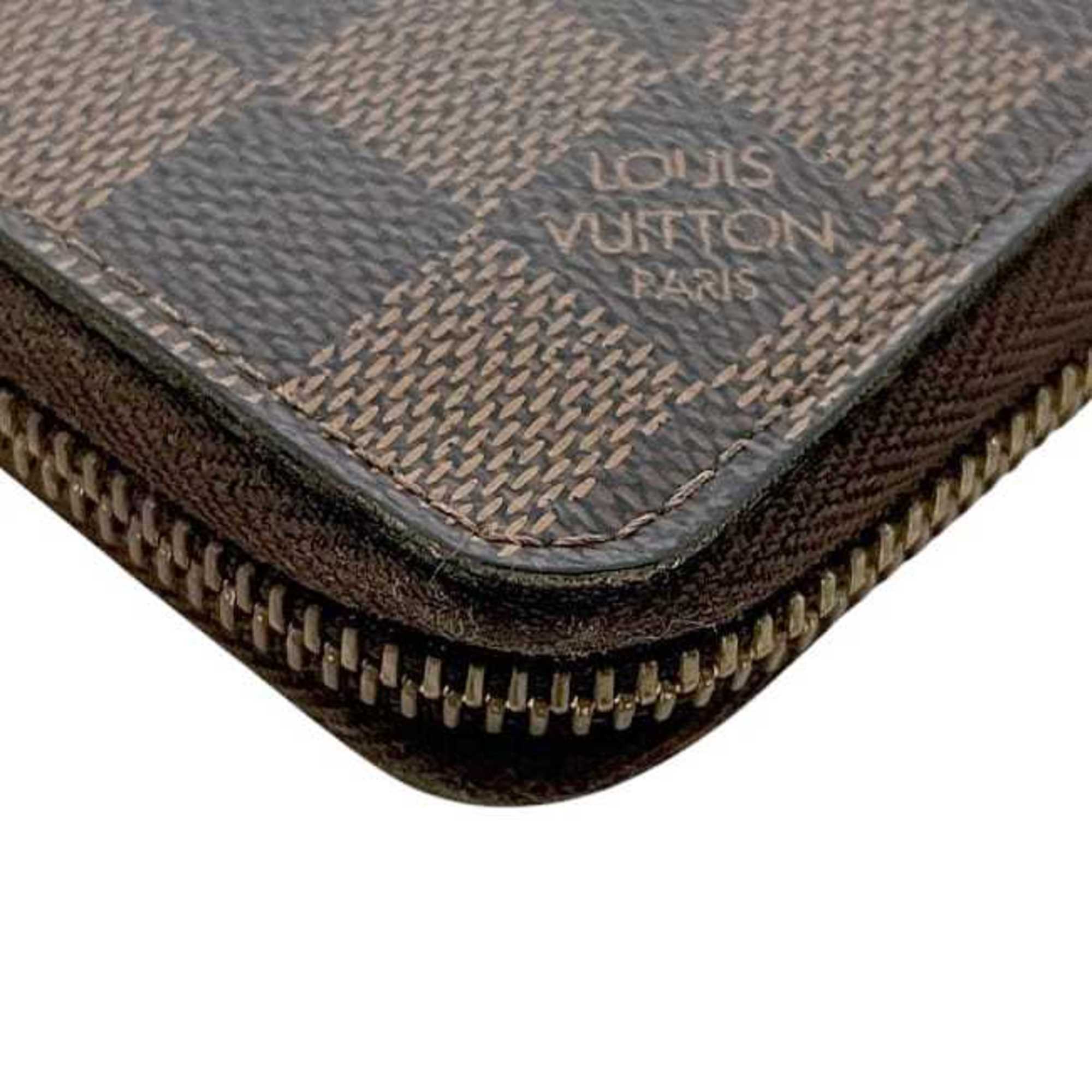Louis Vuitton Damier Brown Damier Canvas Ebene Damier Canvas Coin Purse/Coin Case (Pre-Owned)