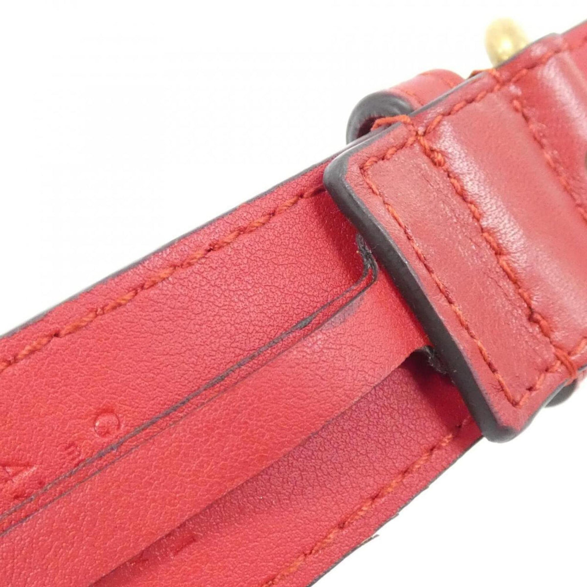 Gucci Gg Marmont Red Color Leather Fanny Pack (Pre-Owned)
