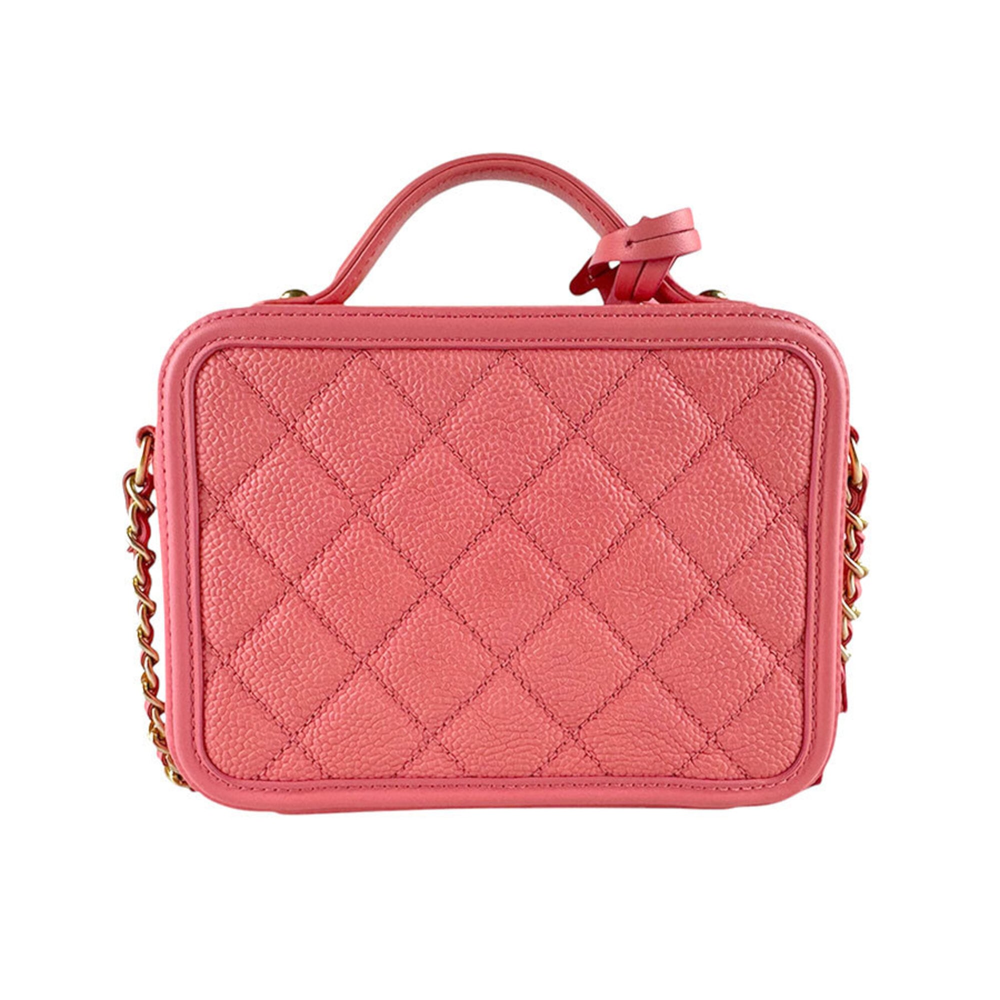 Chanel Pink Grained Calfskin Shoulder Bag (Pre-Owned)