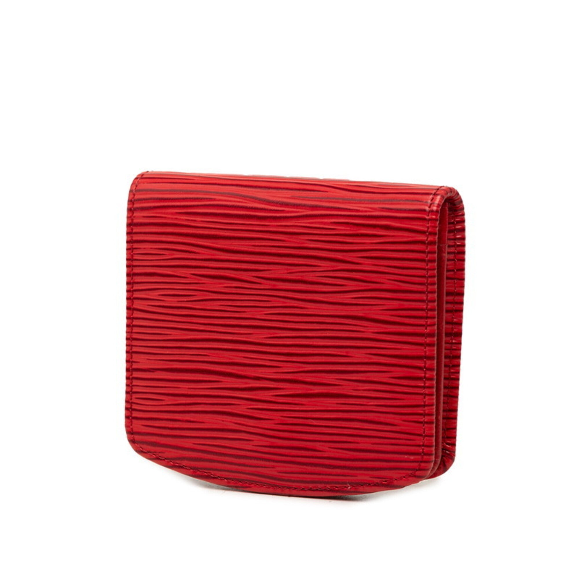 Louis Vuitton Red Color Leather Coin Purse/Coin Case (Pre-Owned)