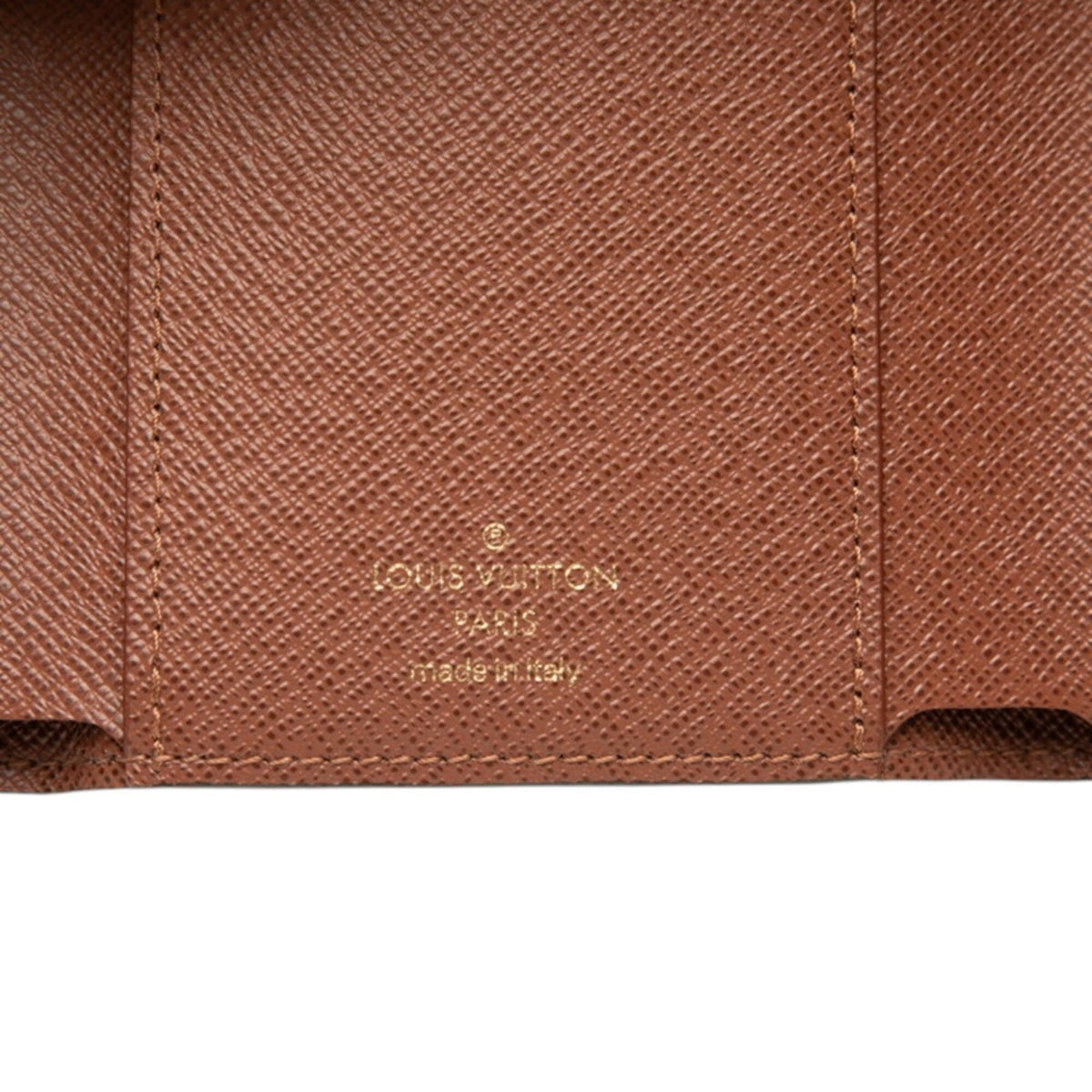Louis Vuitton Brown Pvc Leather Wallet (Tri-Fold) (Pre-Owned)