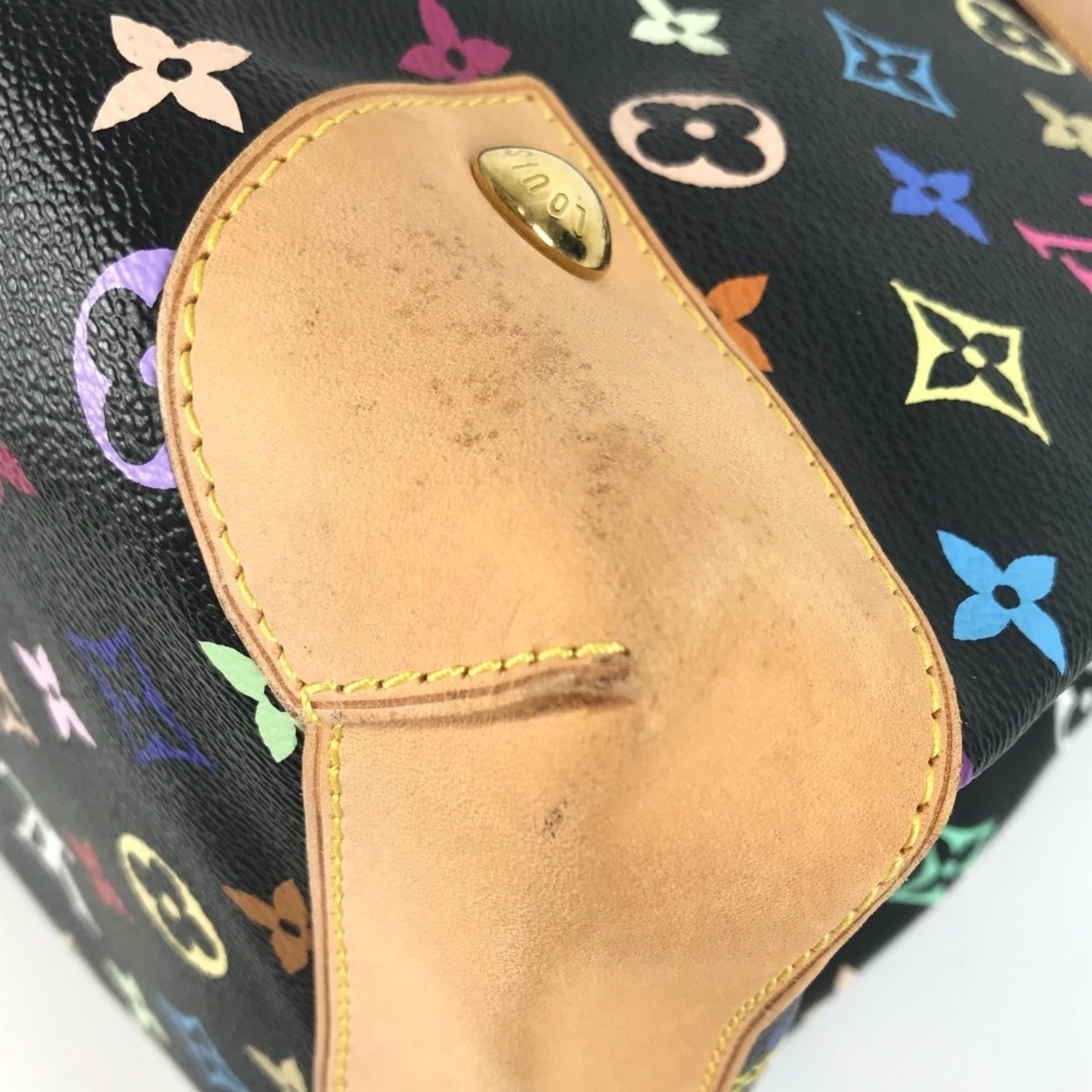 Louis Vuitton Black Multi-Color Noir Monogram Multicolore Canvas Shoulder Bag Tote Bag (Pre-Owned)