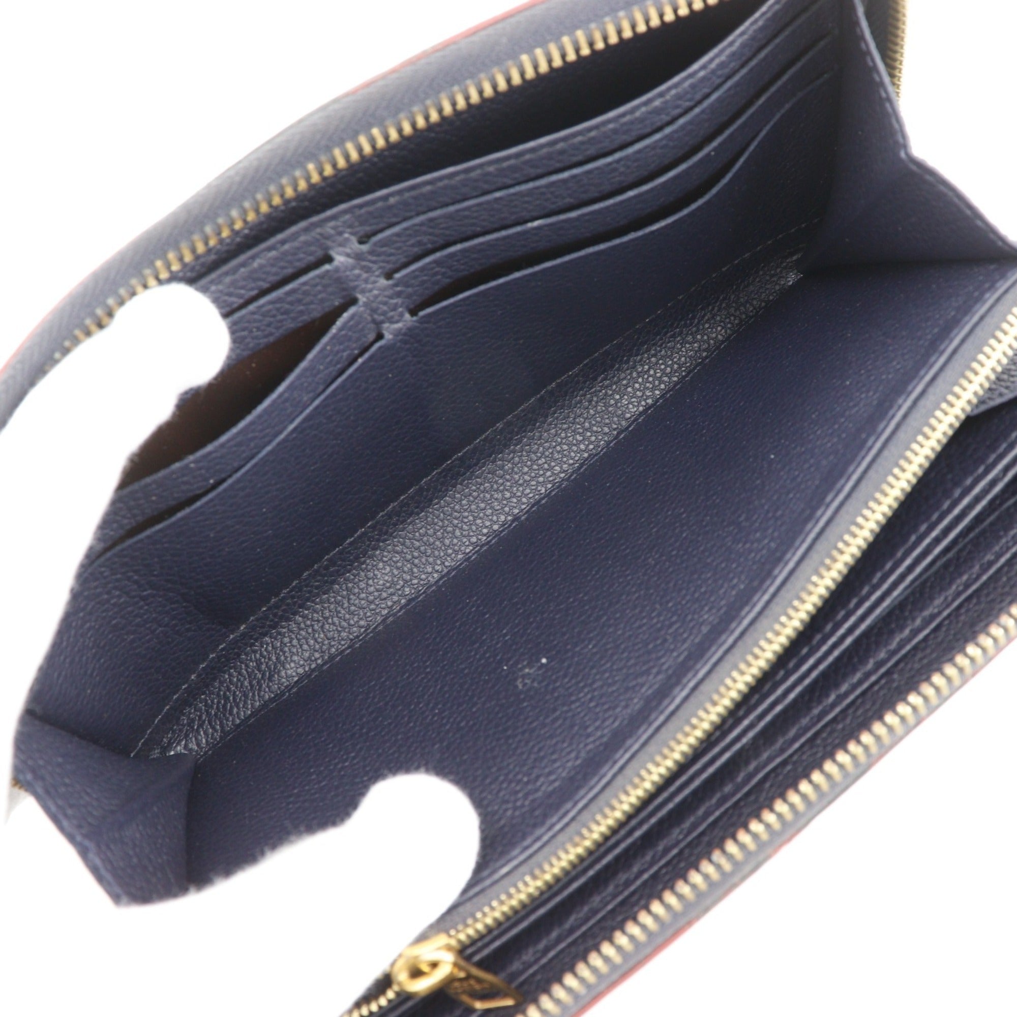Louis Vuitton Marine Rouge Navy Monogram Empreinte Long Wallet (Bi-Fold) (Pre-Owned)